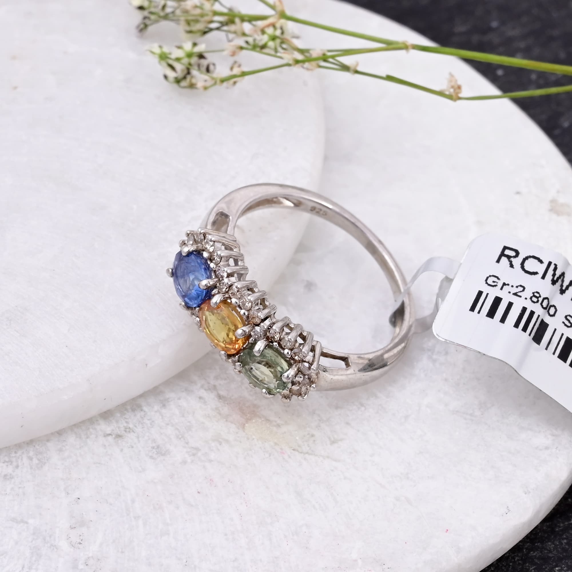 Trinity Sapphire Diamond Ring