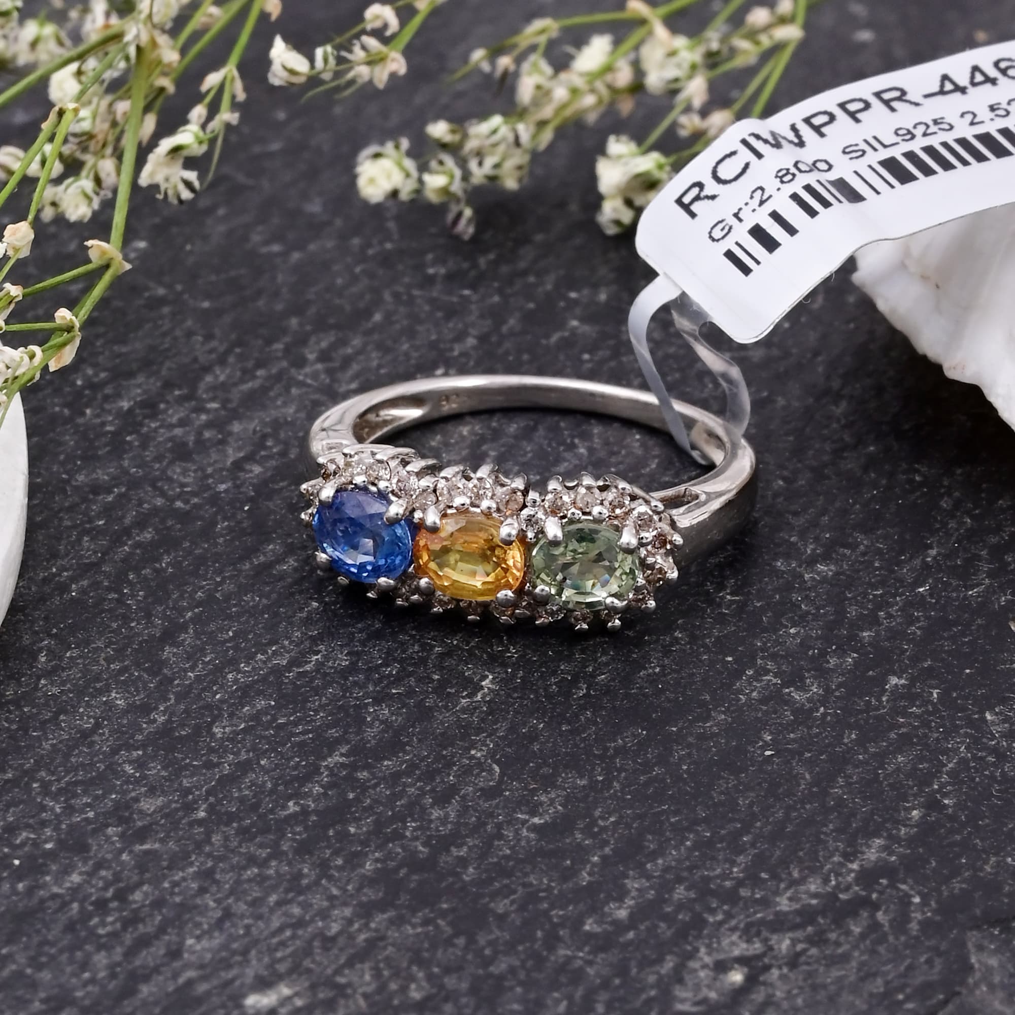 Trinity Sapphire Diamond Ring