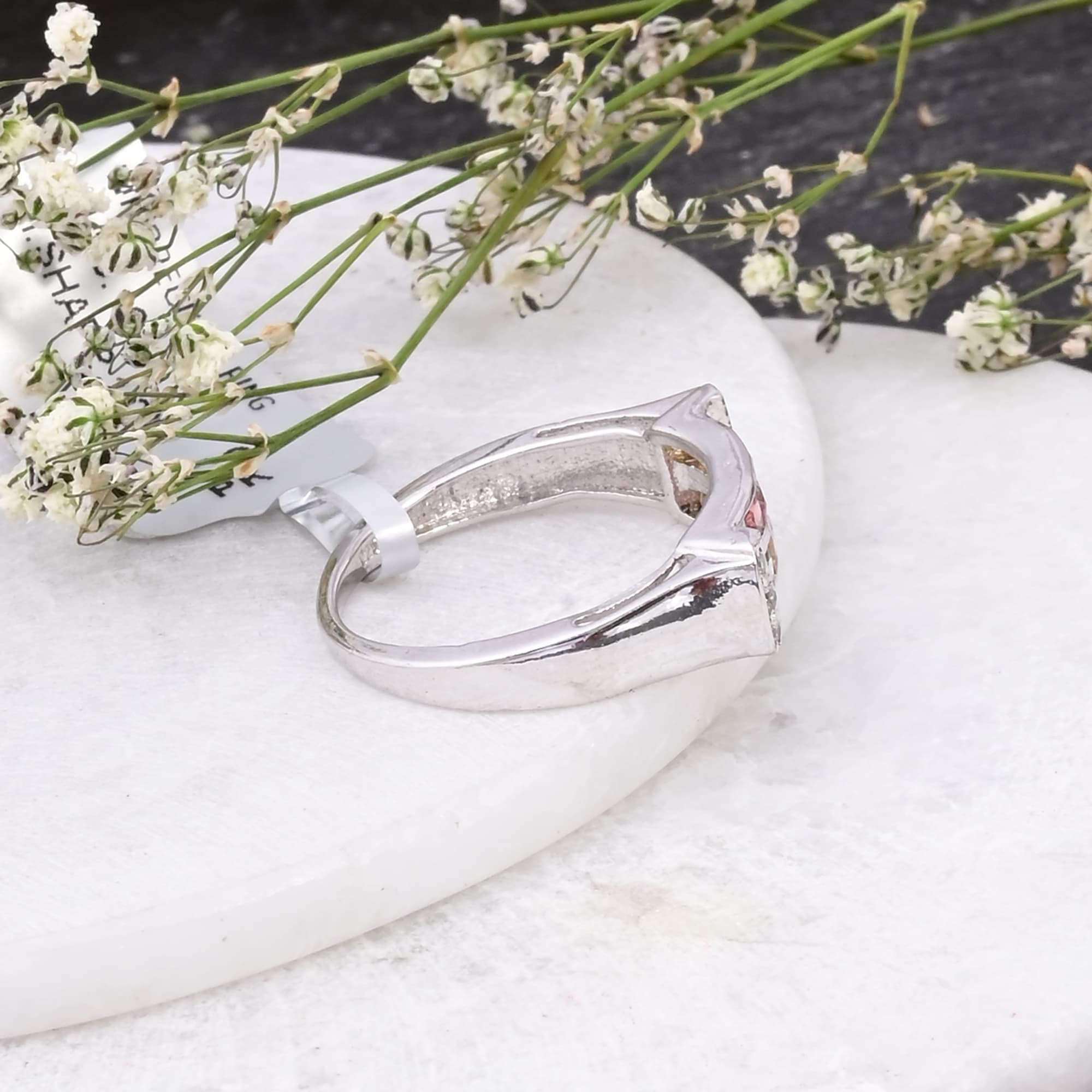 Prismatic Sapphire Diamond Band Ring