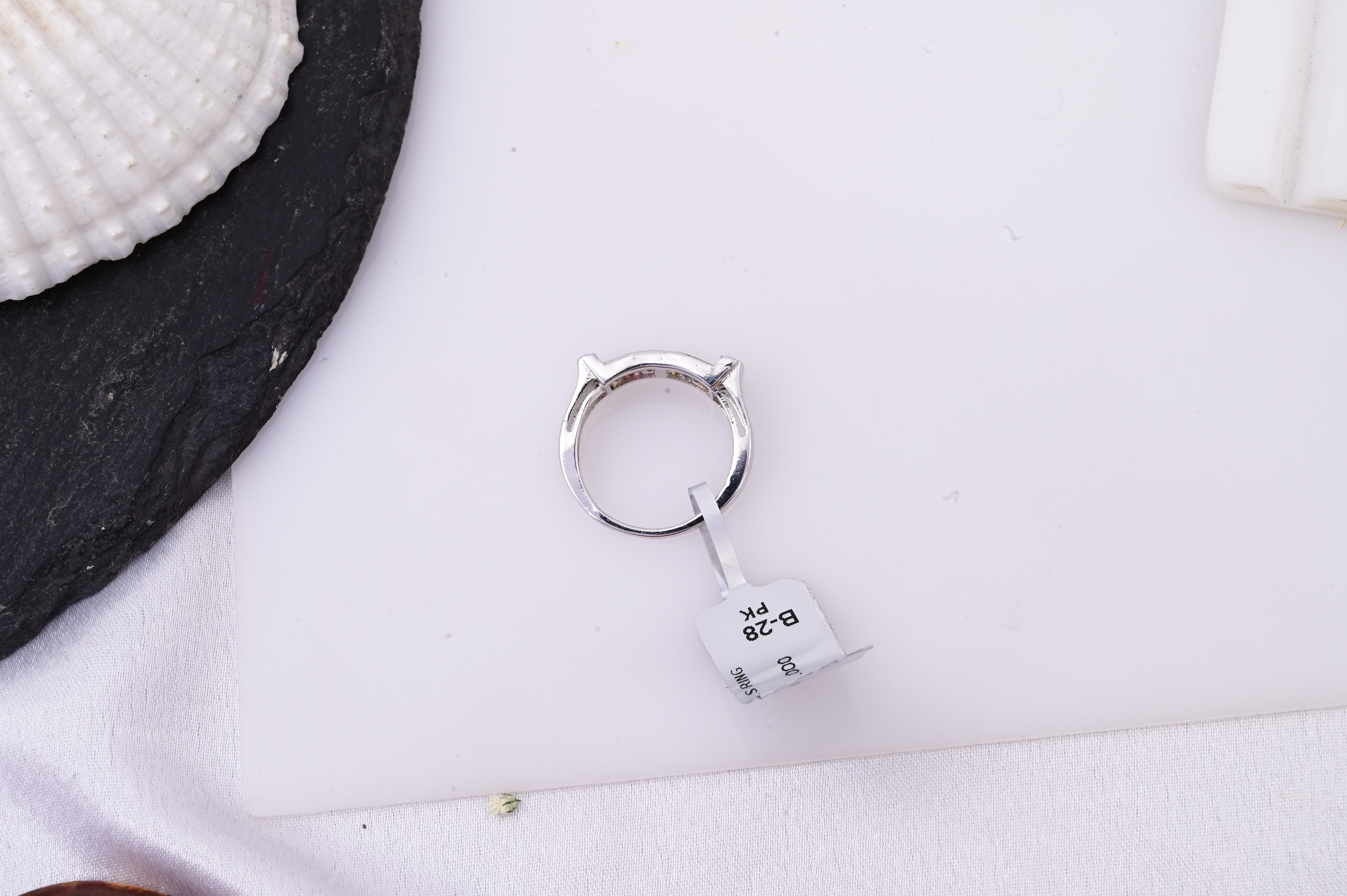 Prismatic Sapphire Diamond Band Ring