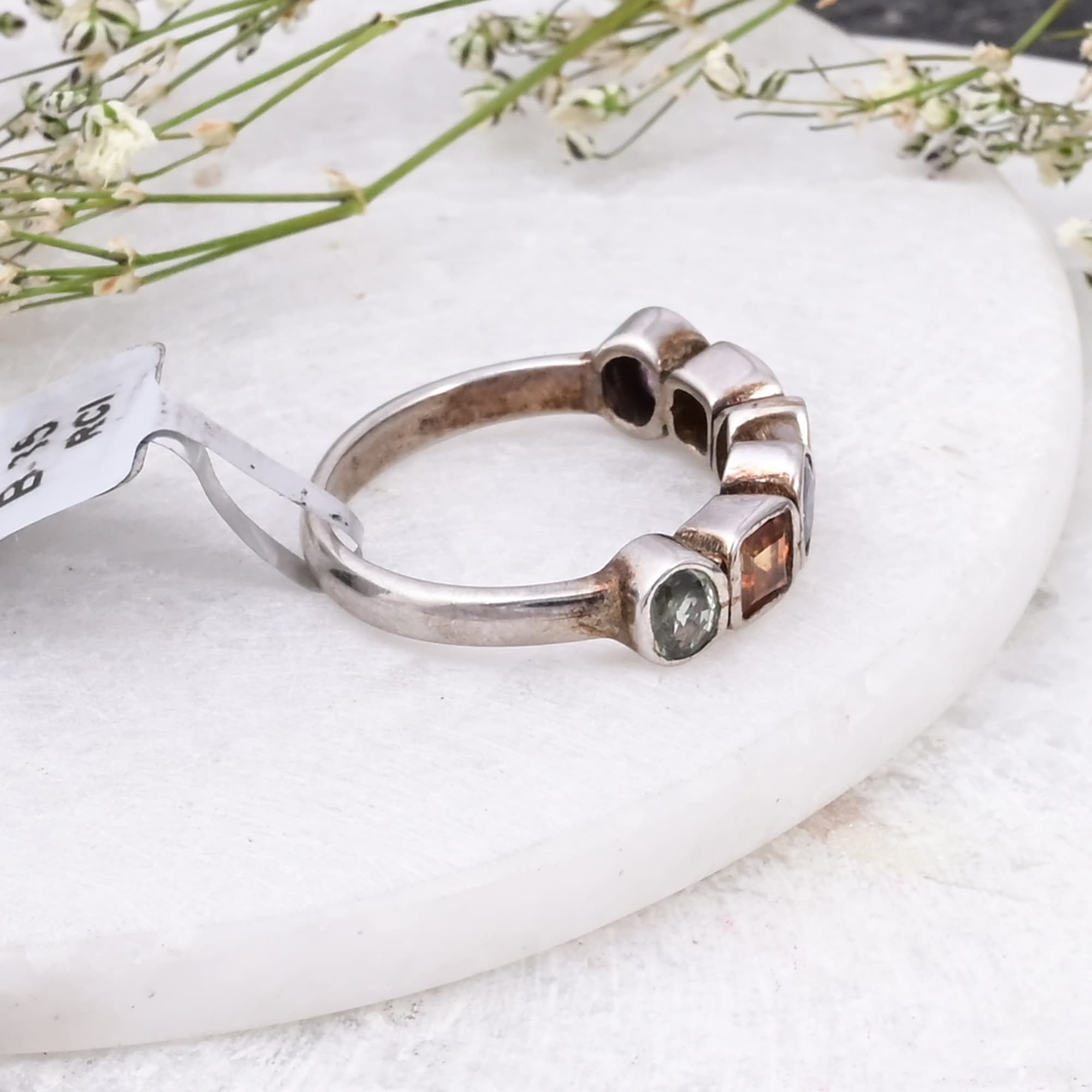 Modern Mosaic Sapphire Ring