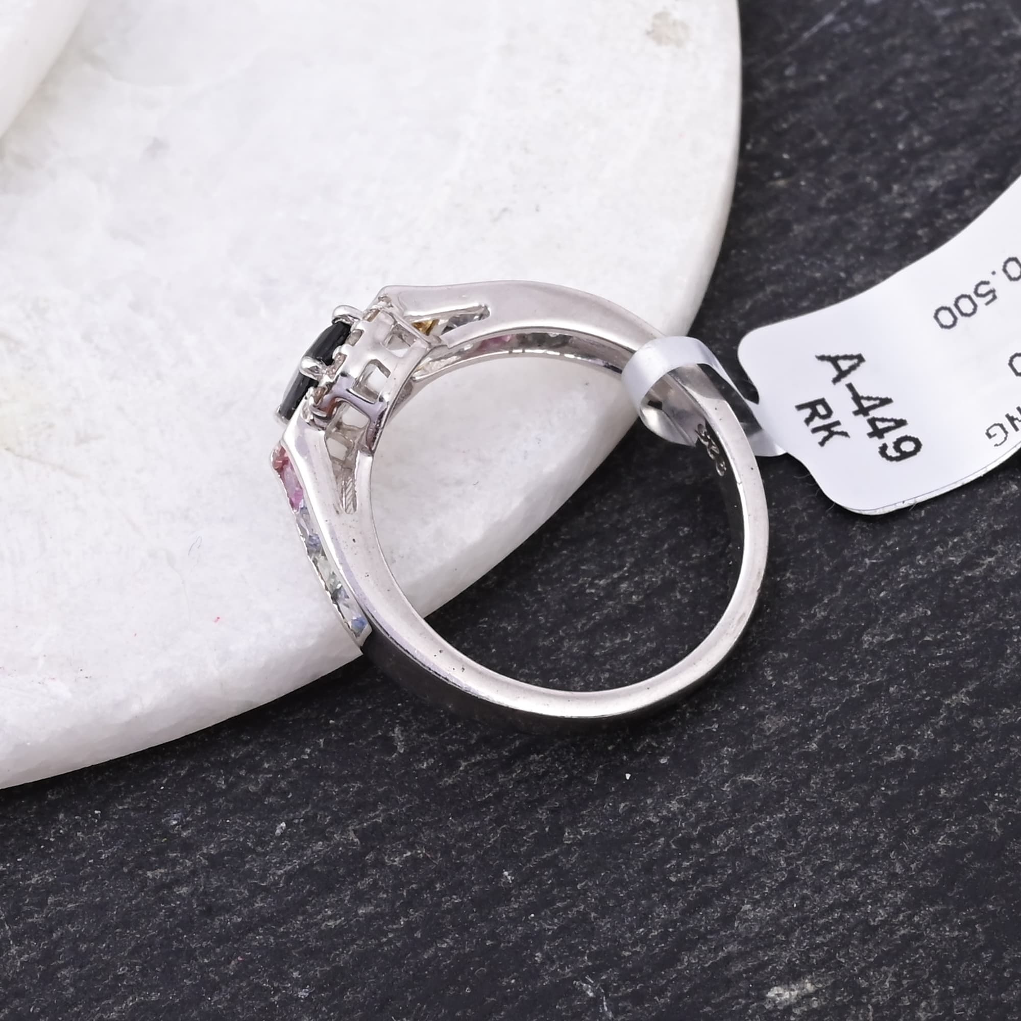 Royal Blue Sapphire Halo Ring