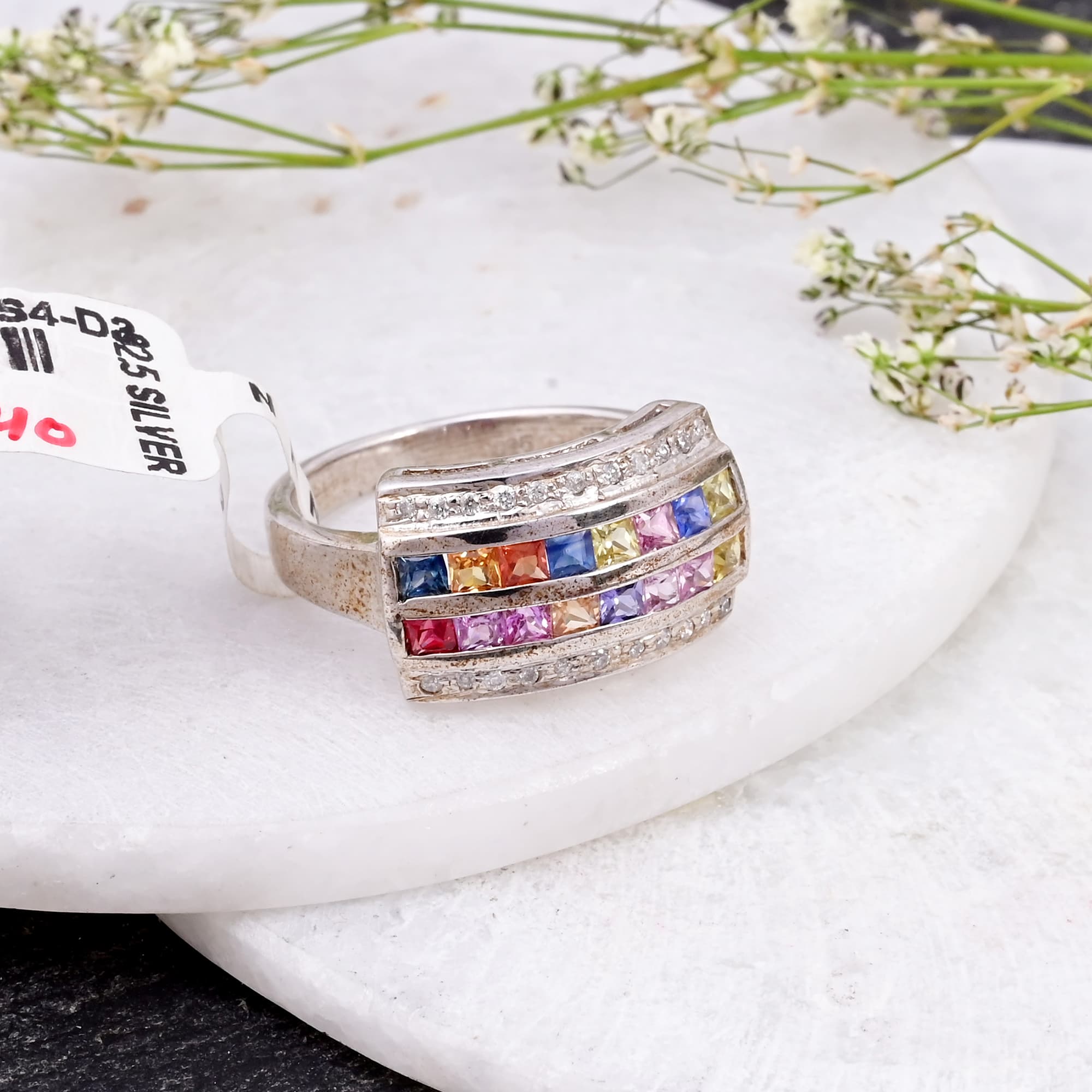 Spectrum Elegance Multi Sapphire Ring