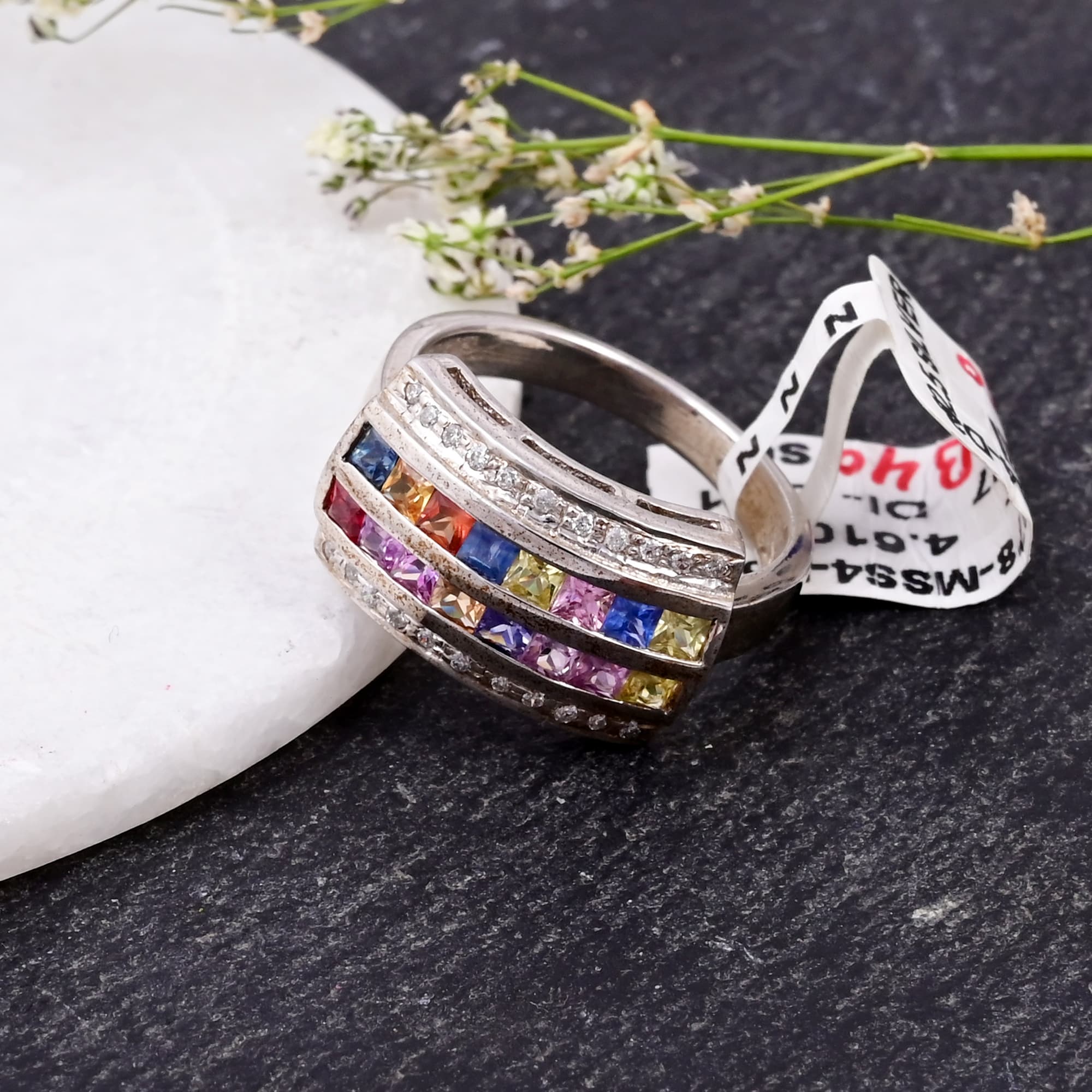 Spectrum Elegance Multi Sapphire Ring