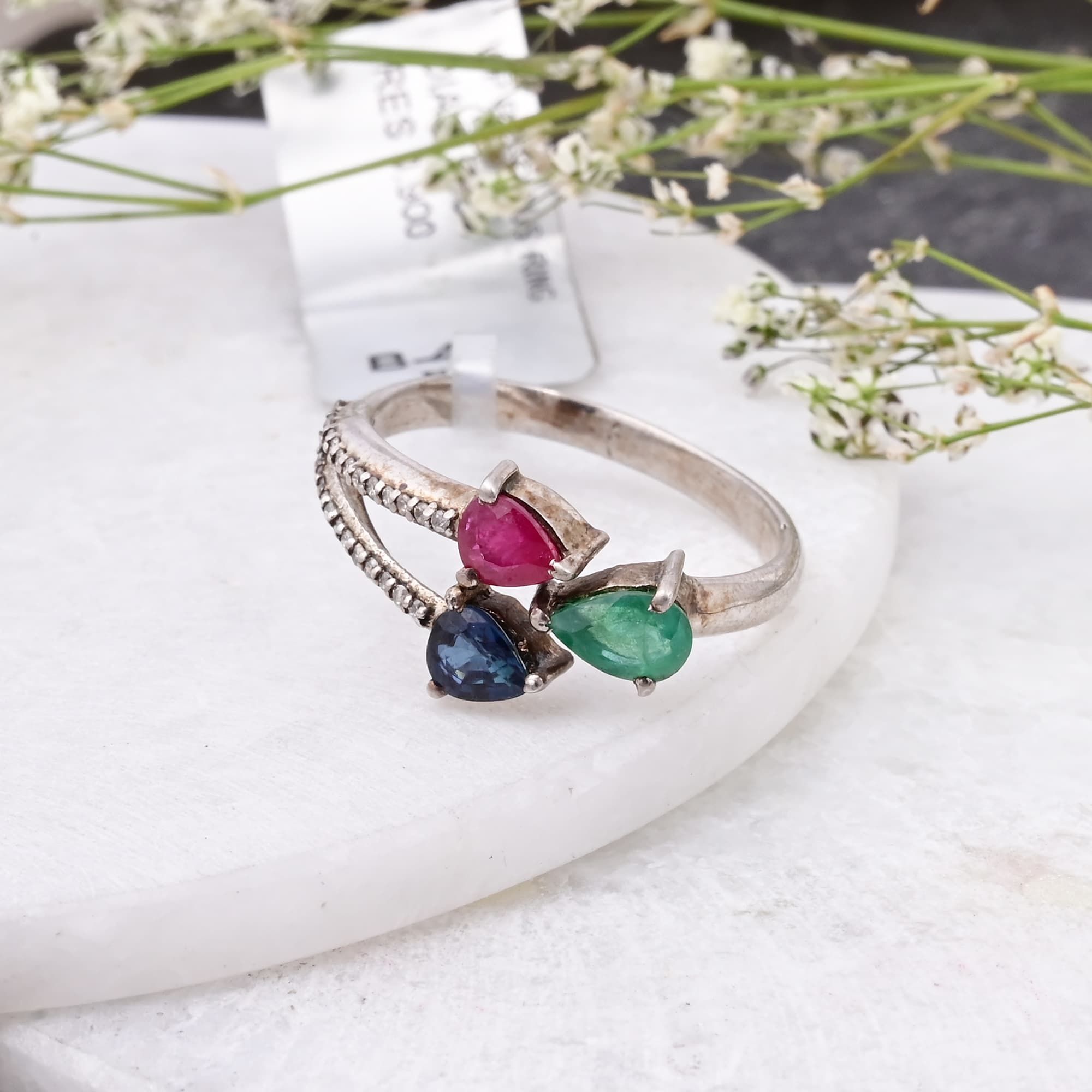 Trinity Harmony Gemstone Ring