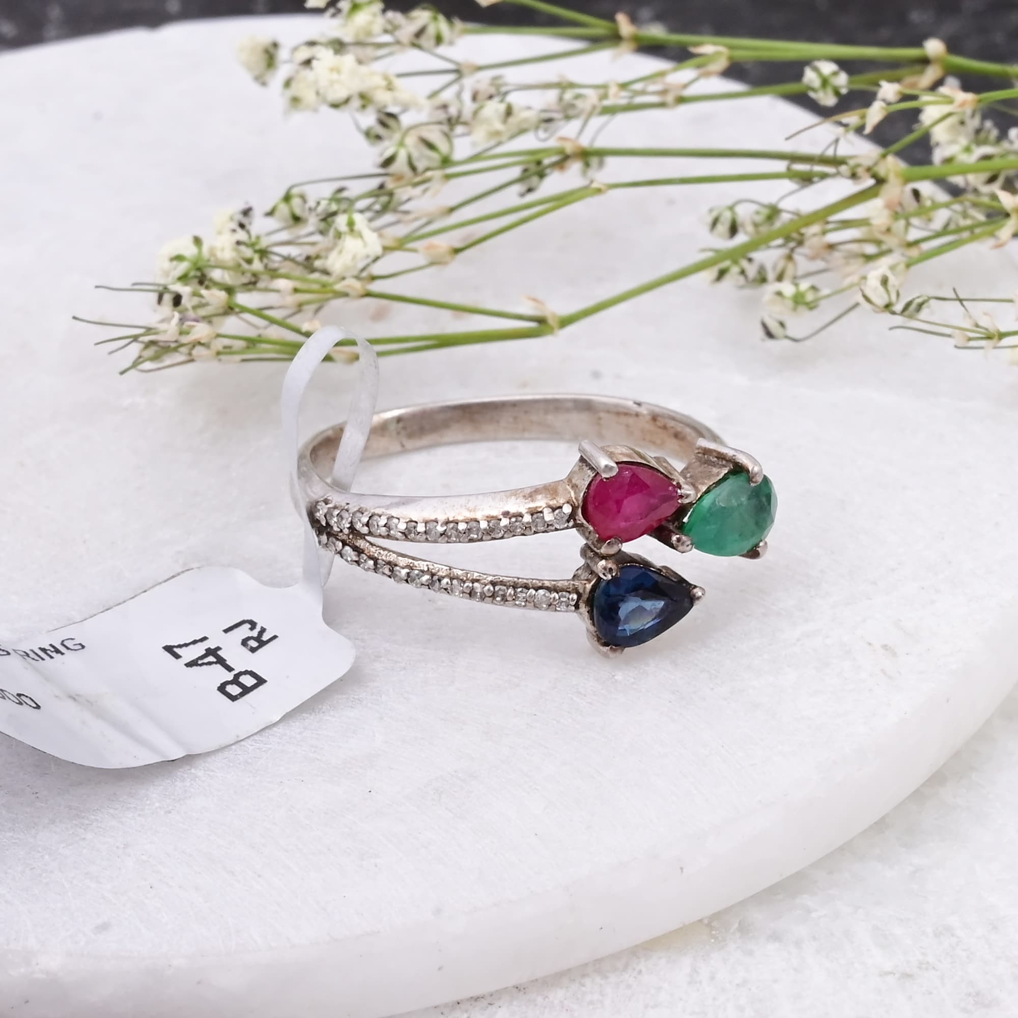 Trinity Harmony Gemstone Ring