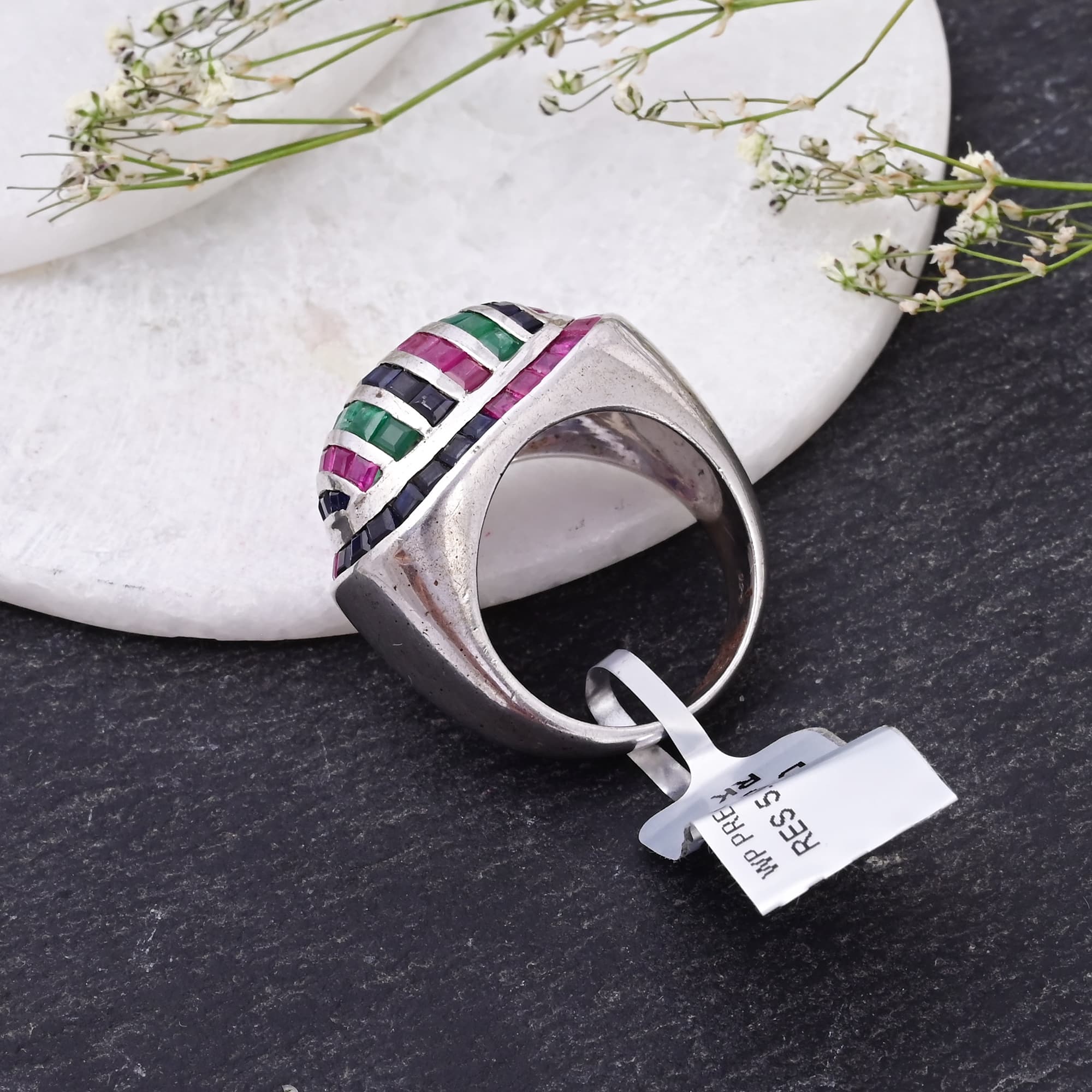 Regal Mosaic Gemstone Ring