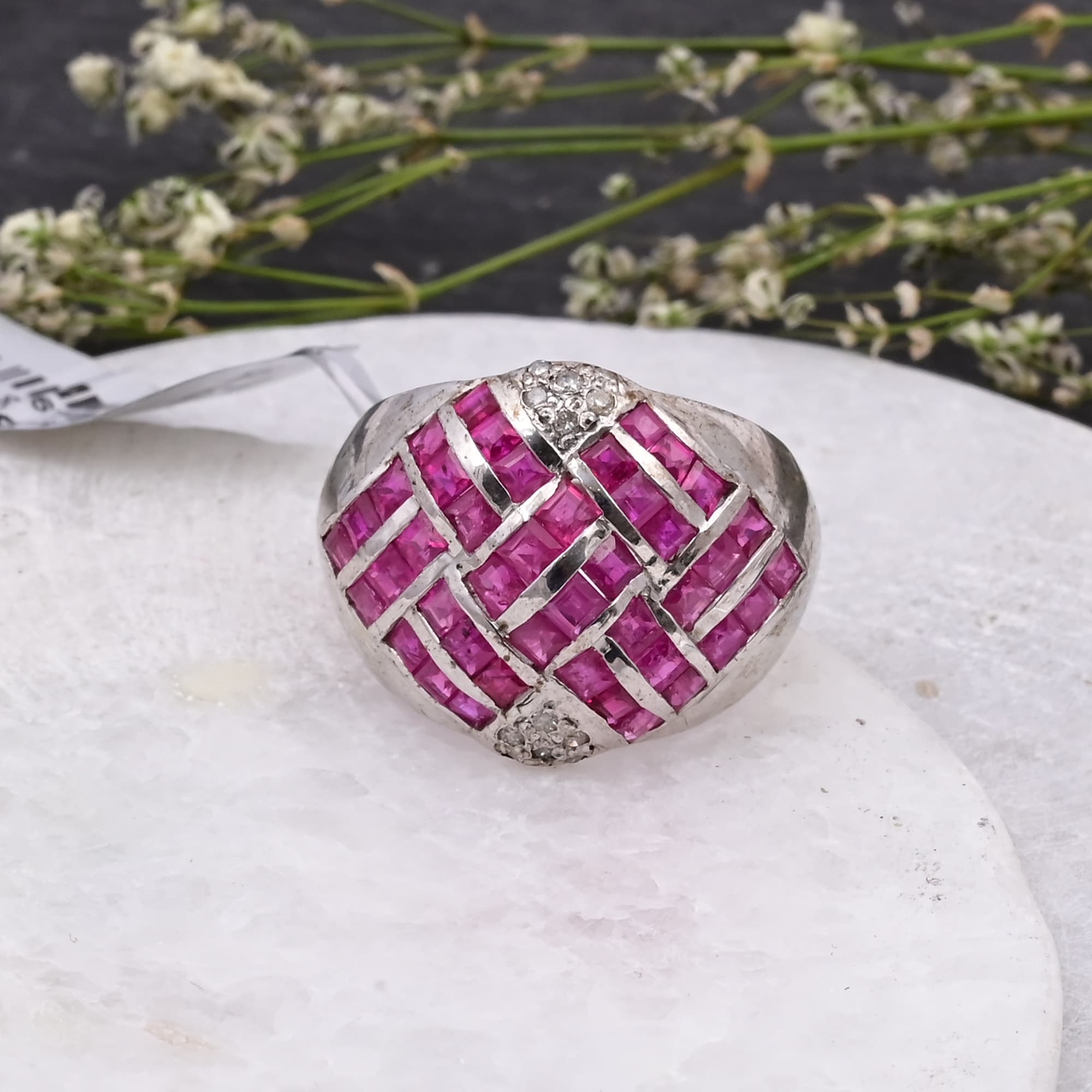 Royal Mosaic Ruby Ring