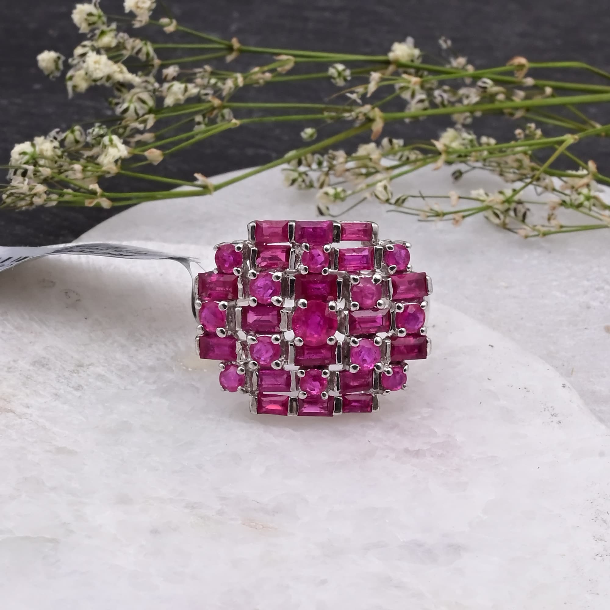 Royal Ruby Mosaic Ring