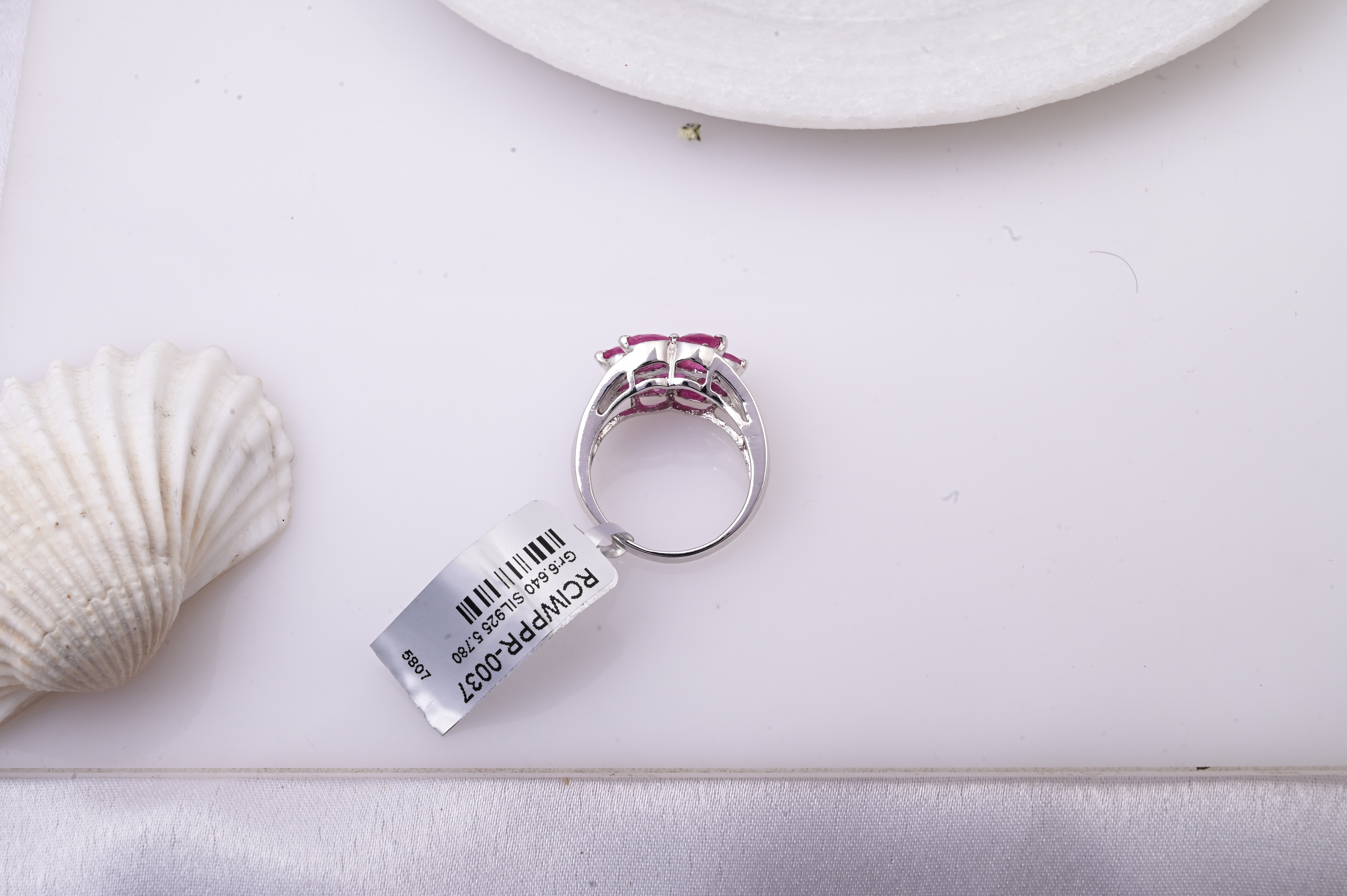 Ruby Petal Cluster Ring