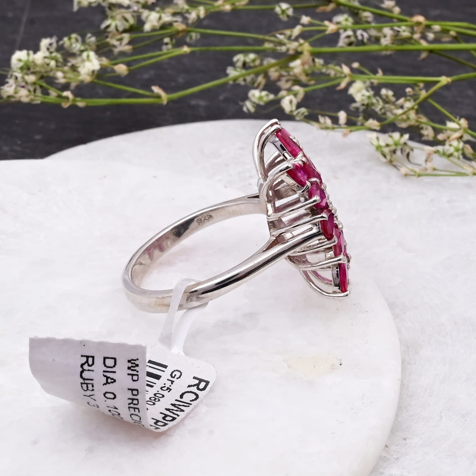Ruby Starburst Diamond Ring