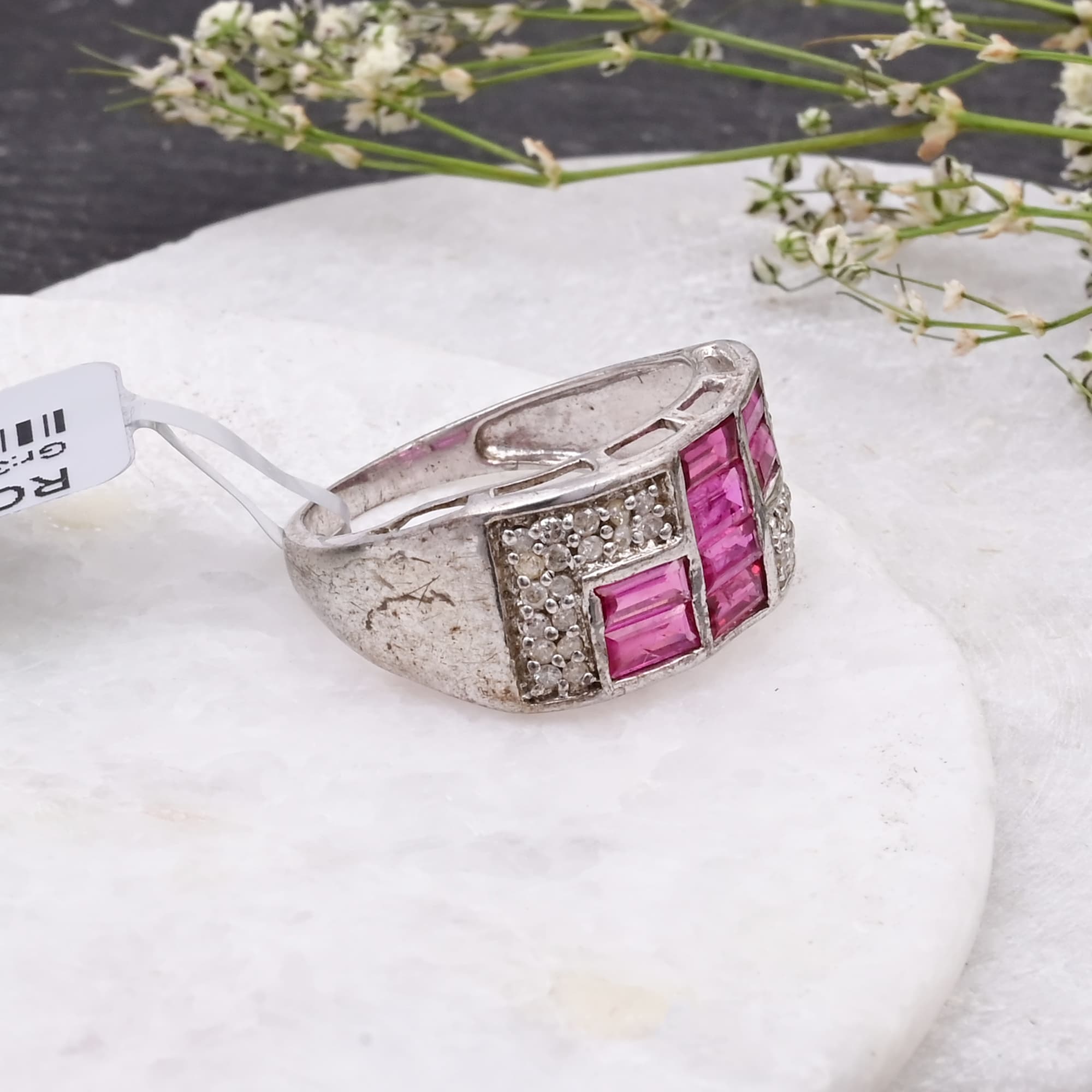 Ruby Mosaic Statement Ring alternate view