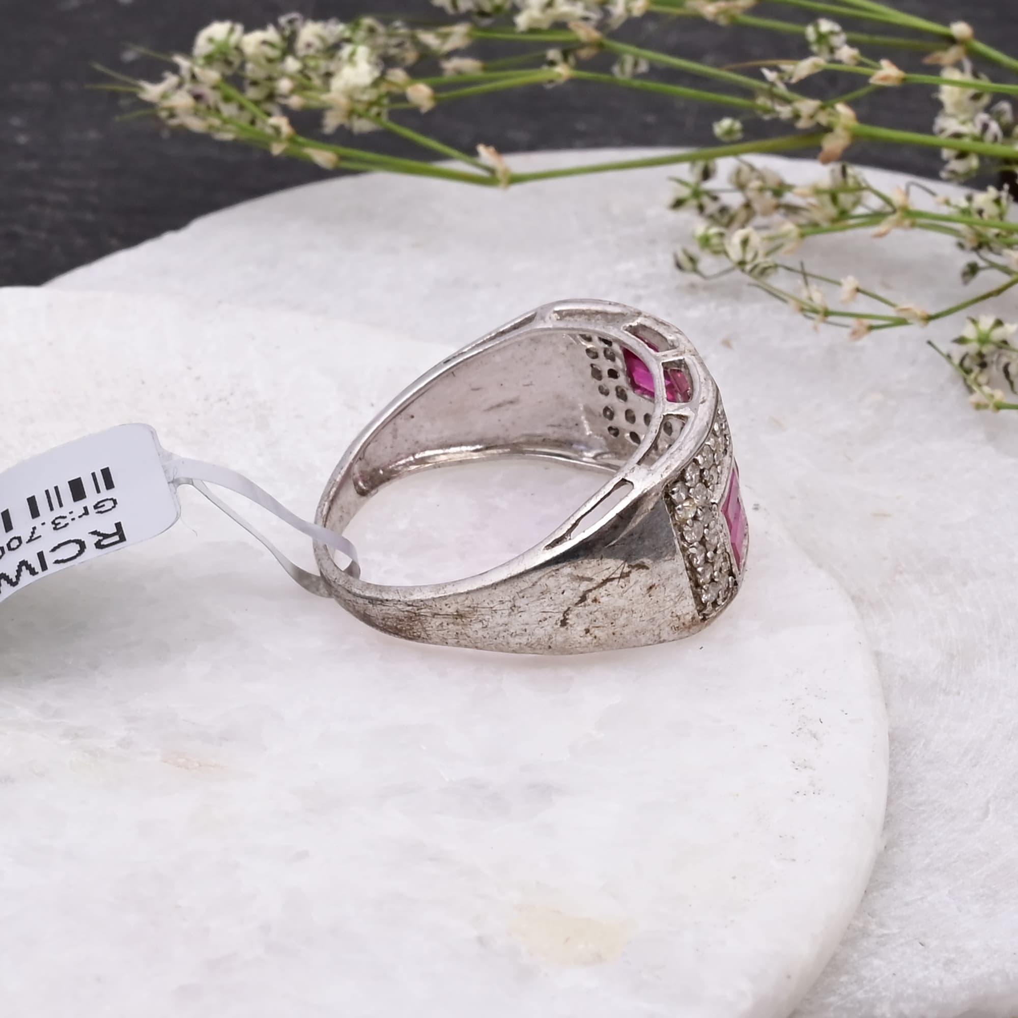 Ruby Mosaic Statement Ring