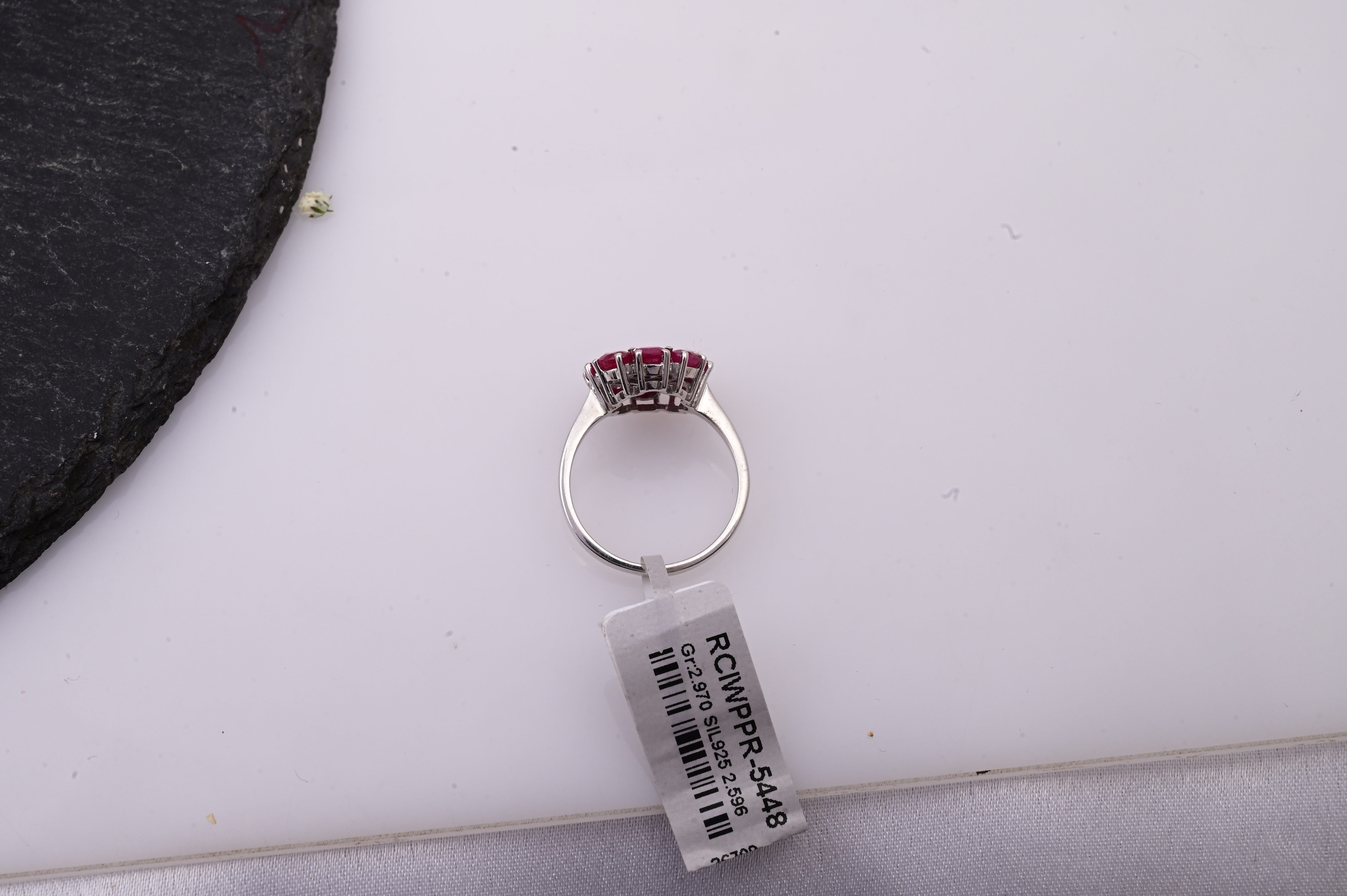 Ruby Blossom Halo Ring