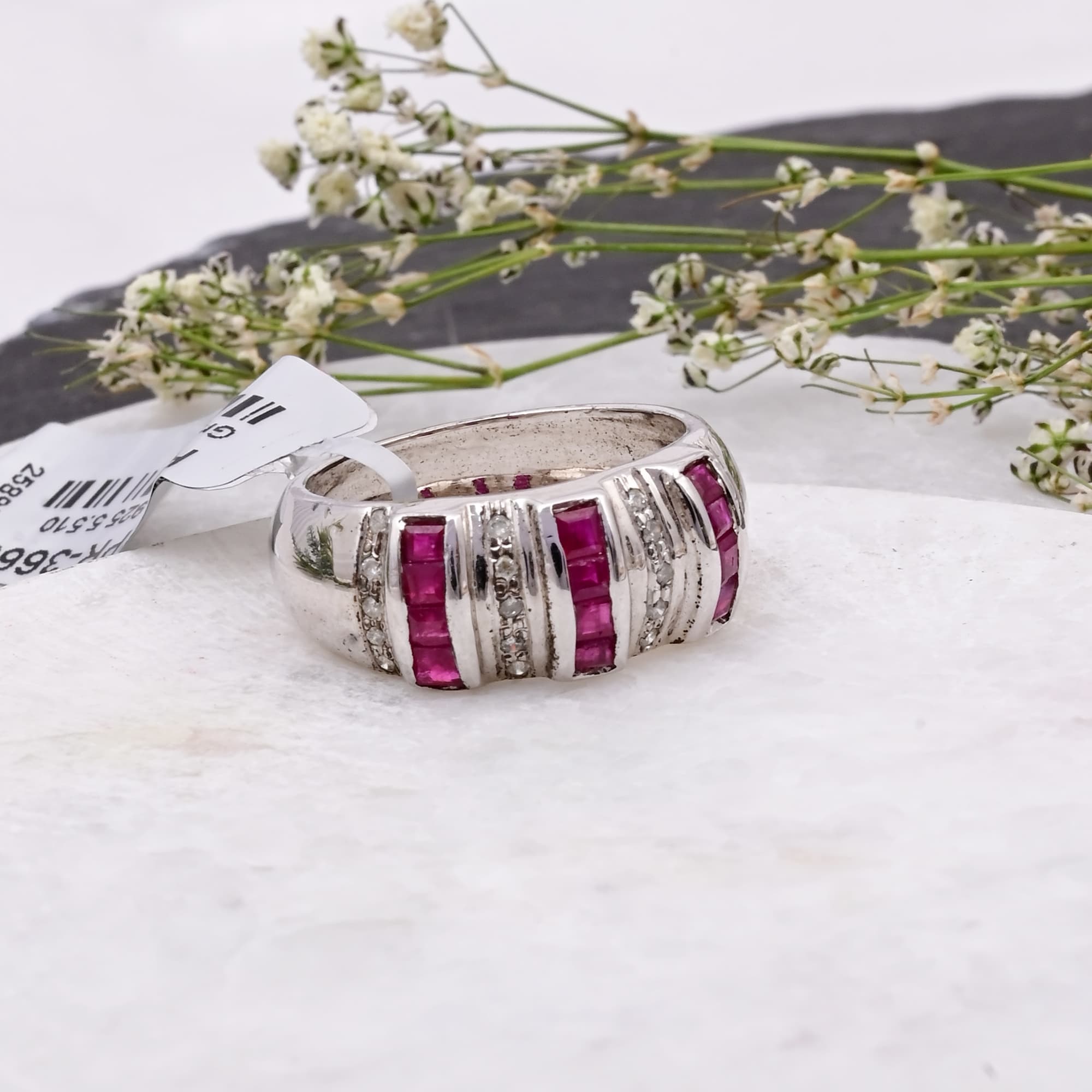 Ruby Cascade Band Ring