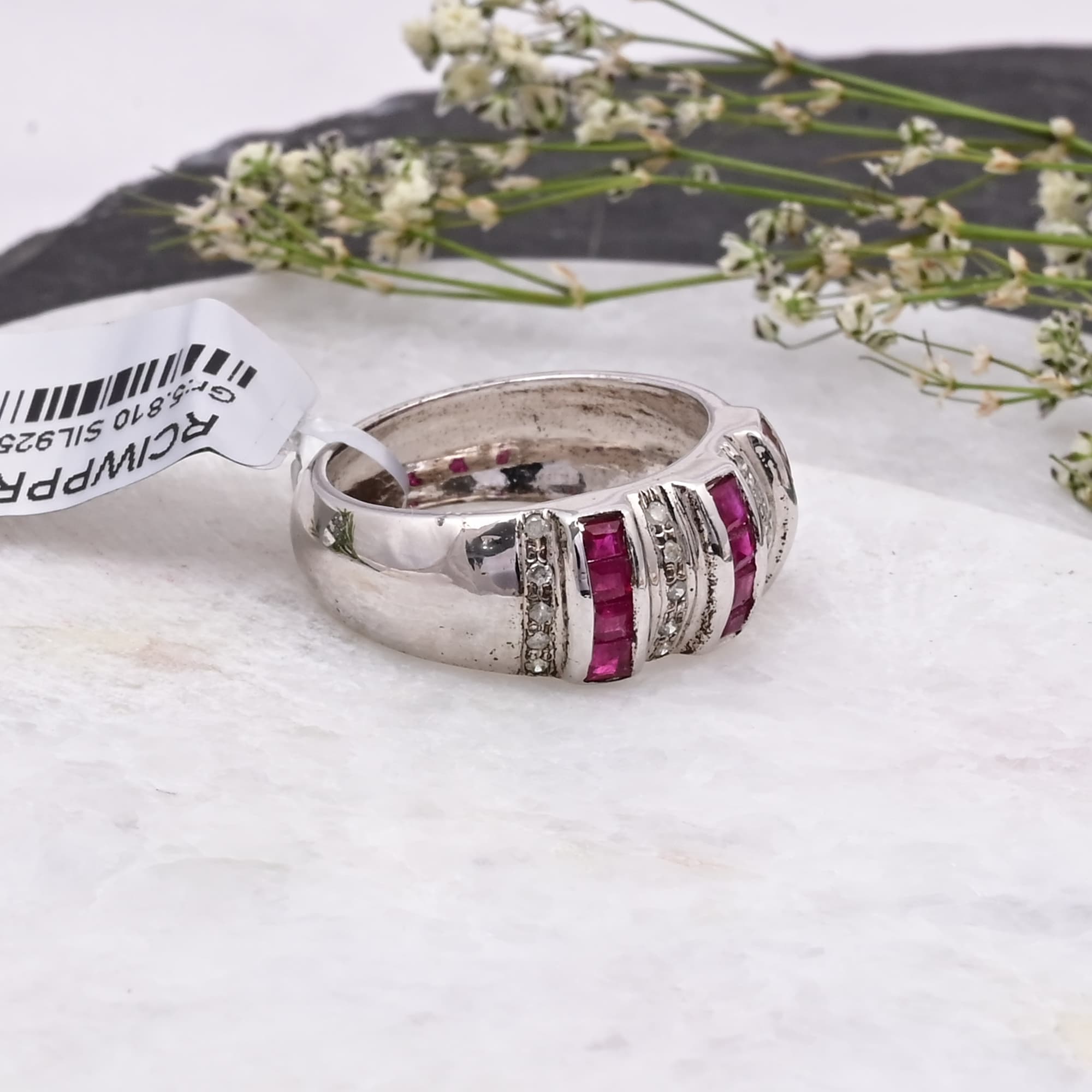 Ruby Cascade Band Ring