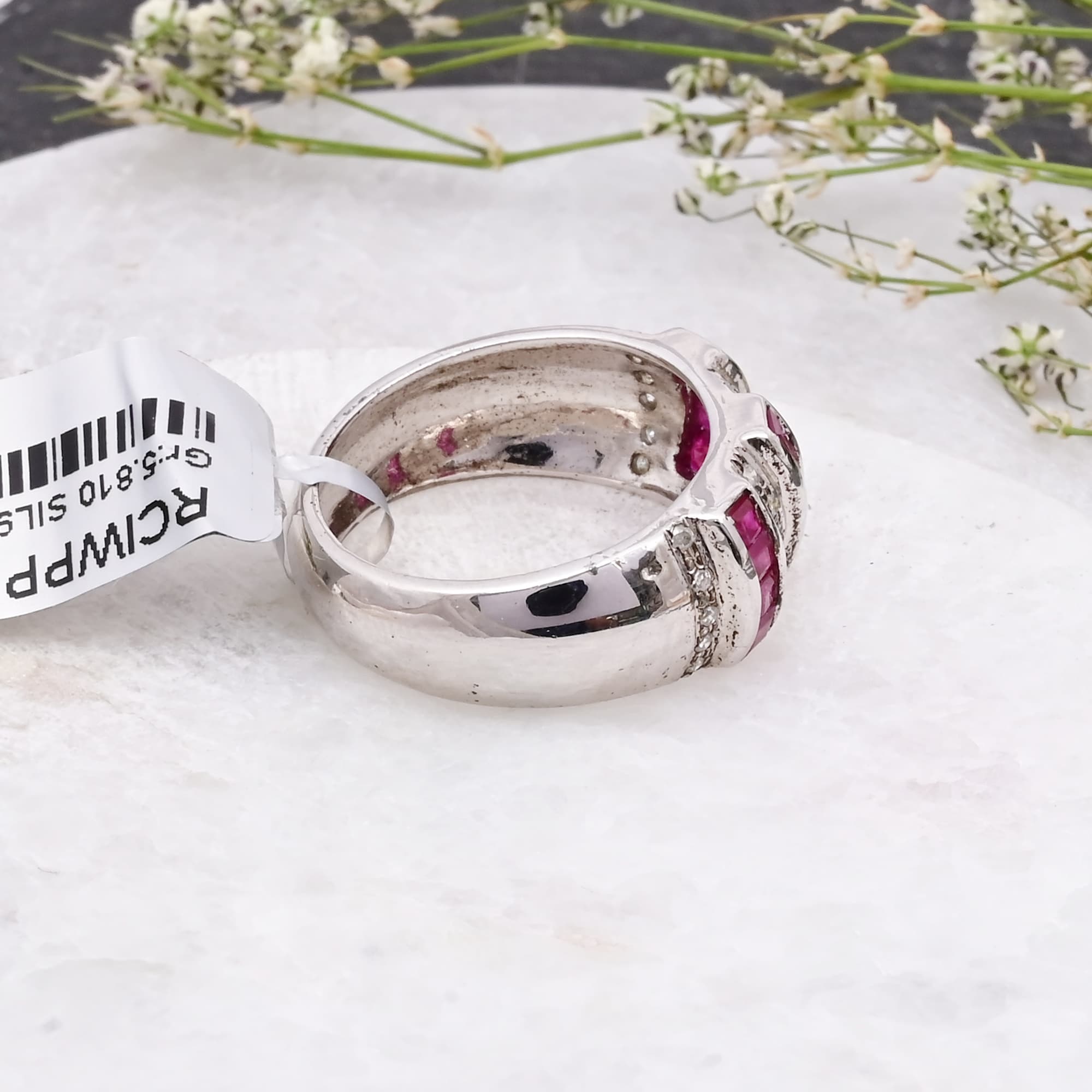 Ruby Cascade Band Ring