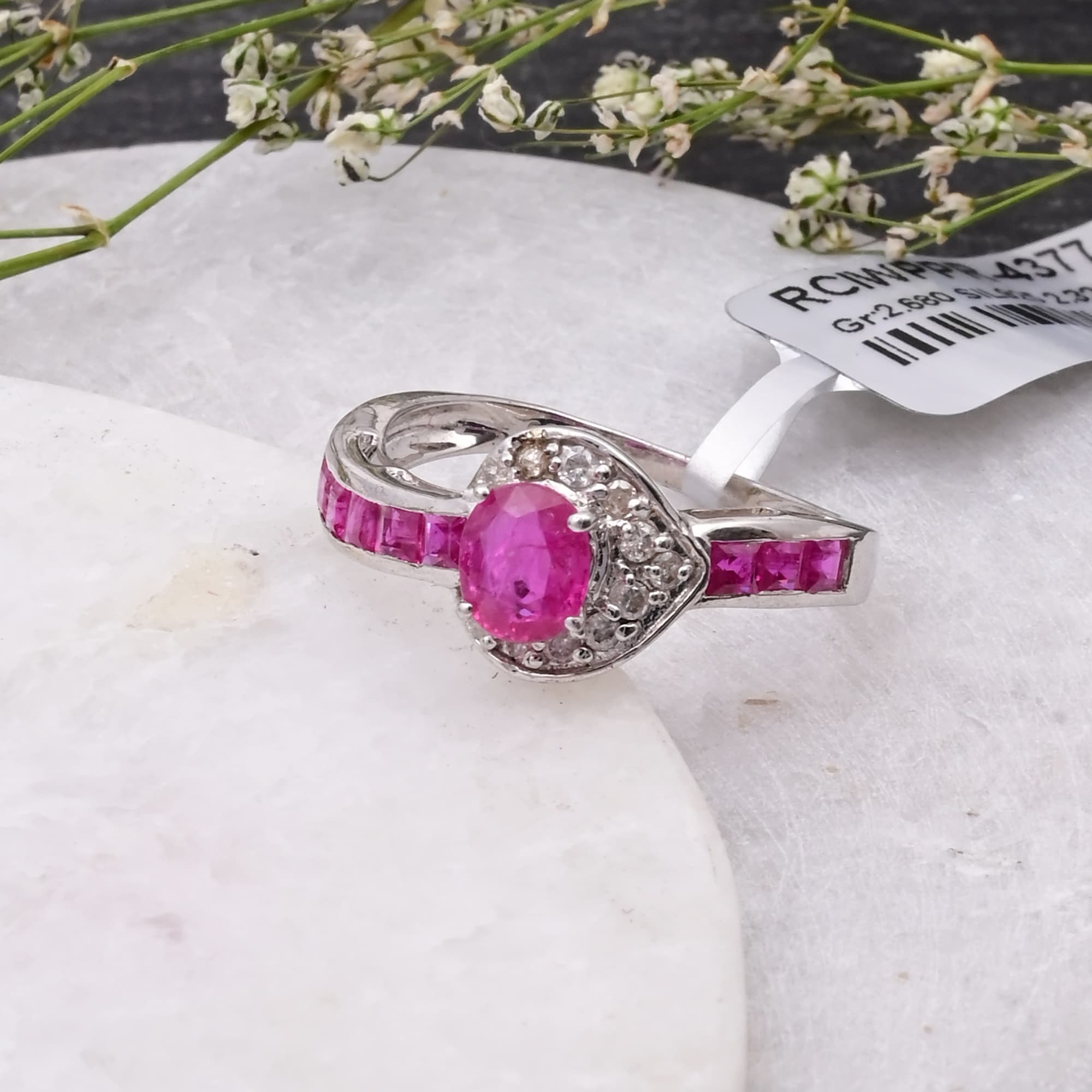 Ruby Halo Grace Ring alternate view