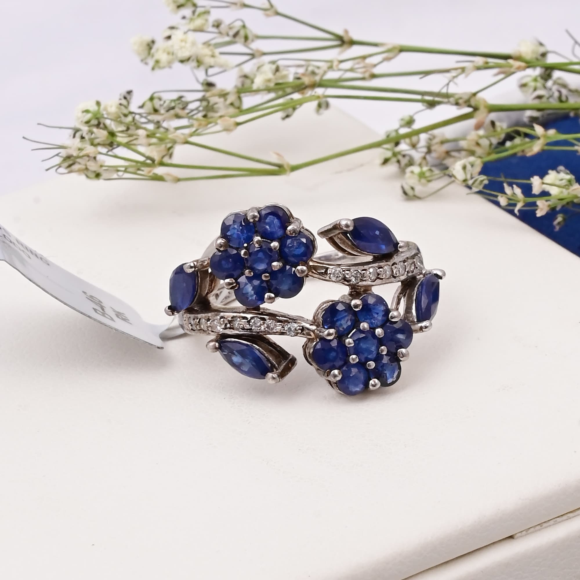 Royal Sapphire Blossom Ring