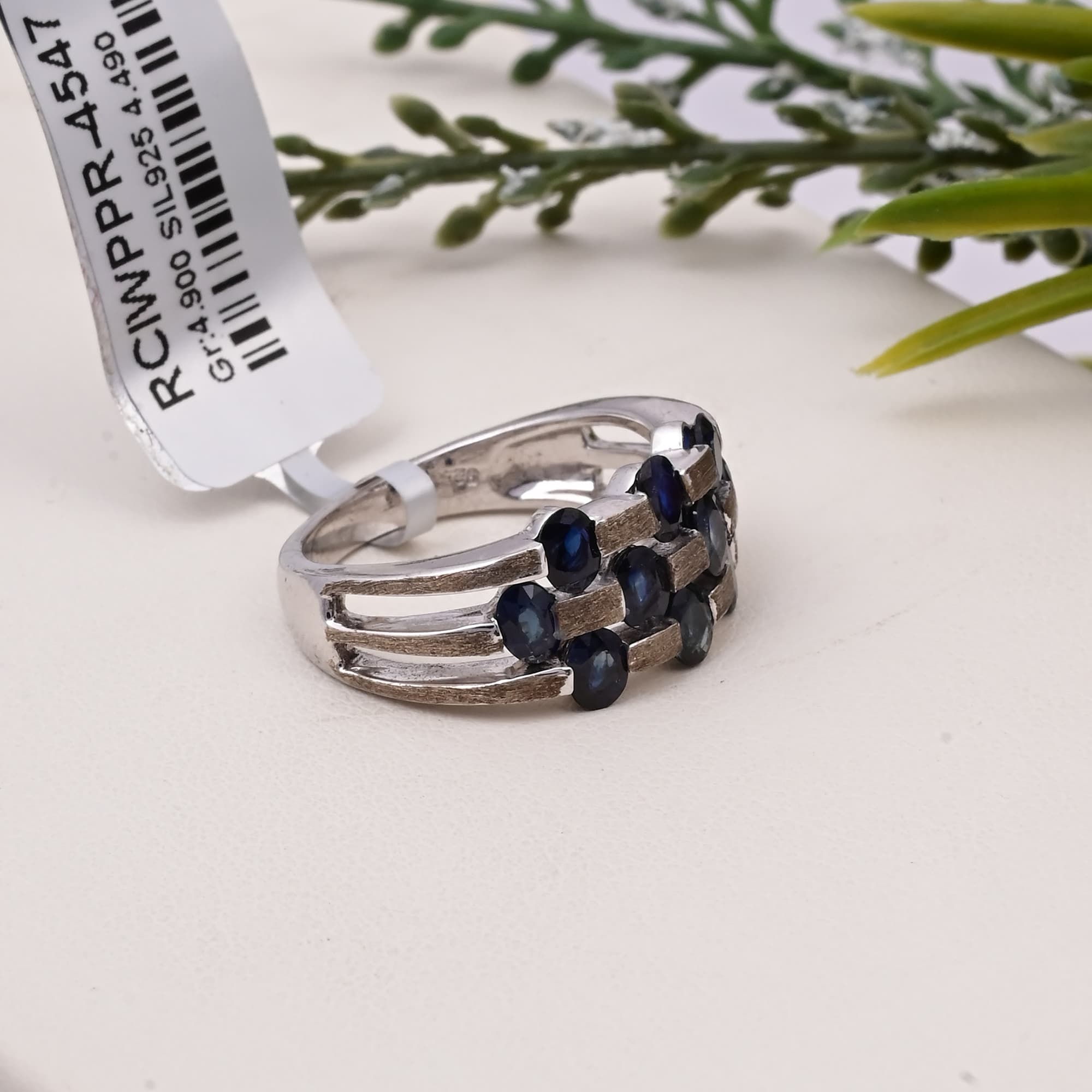 Midnight Sapphire Matrix Ring