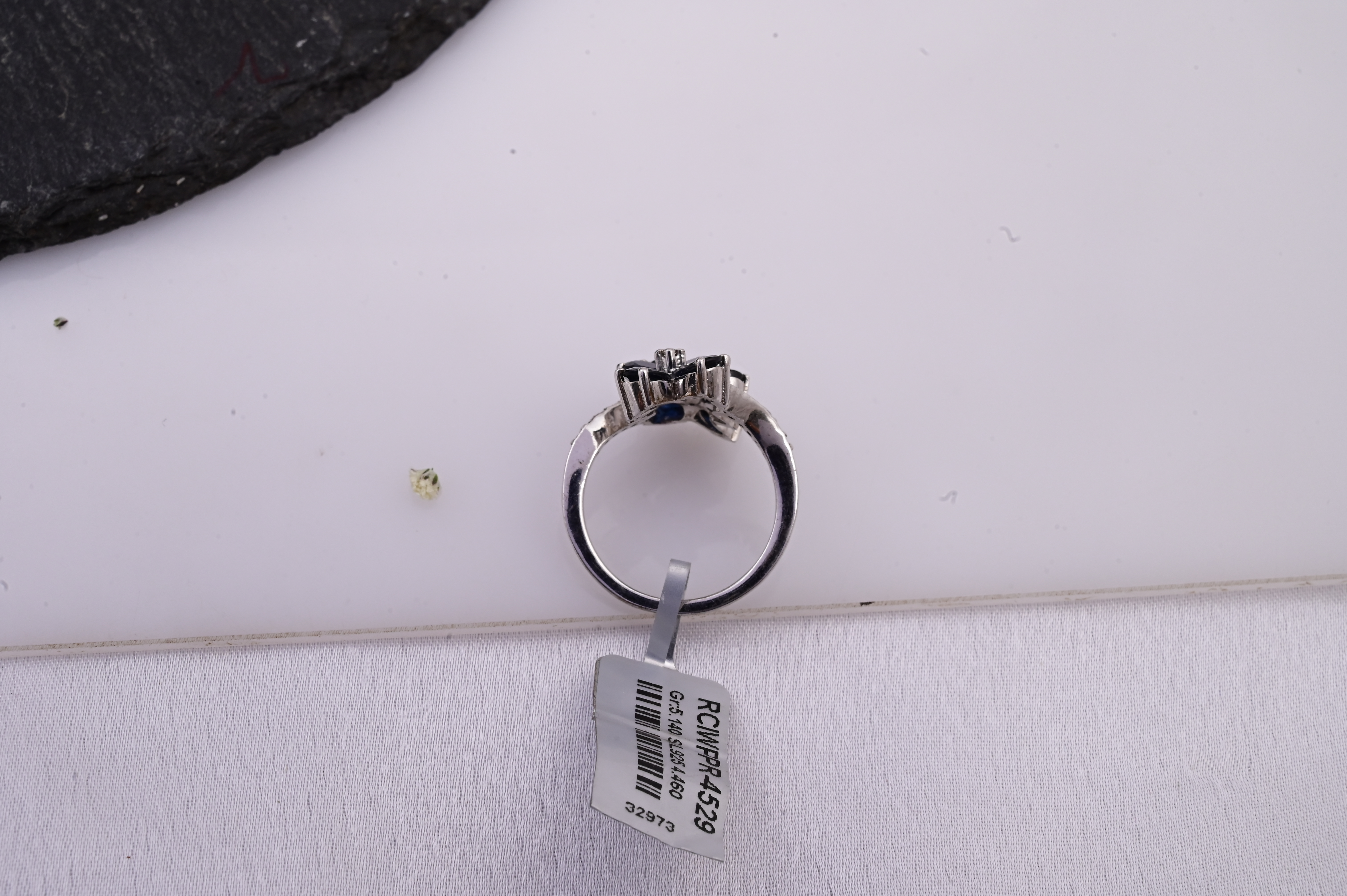 Midnight Sapphire Bloom Ring