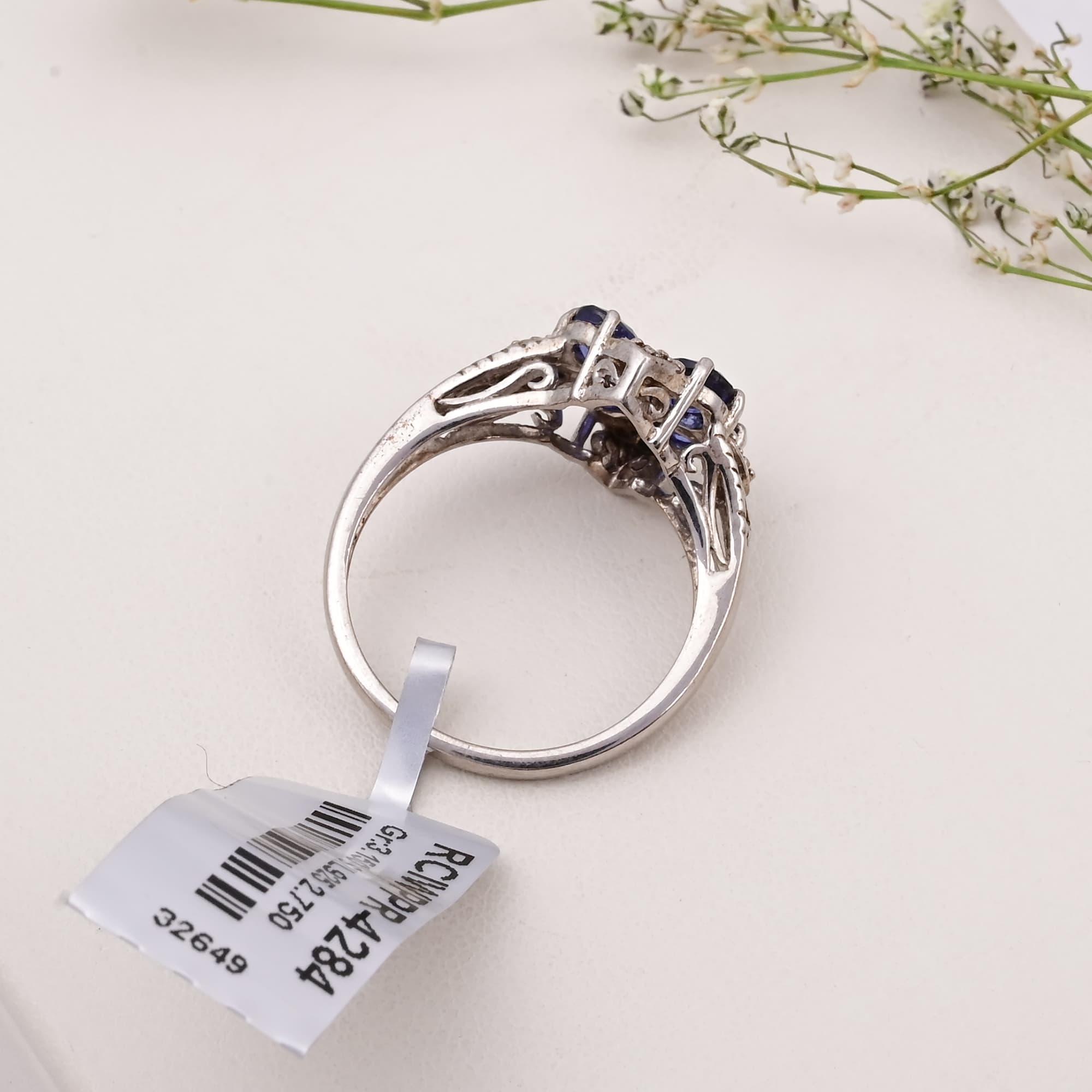 Sapphire Blossom Heritage Ring