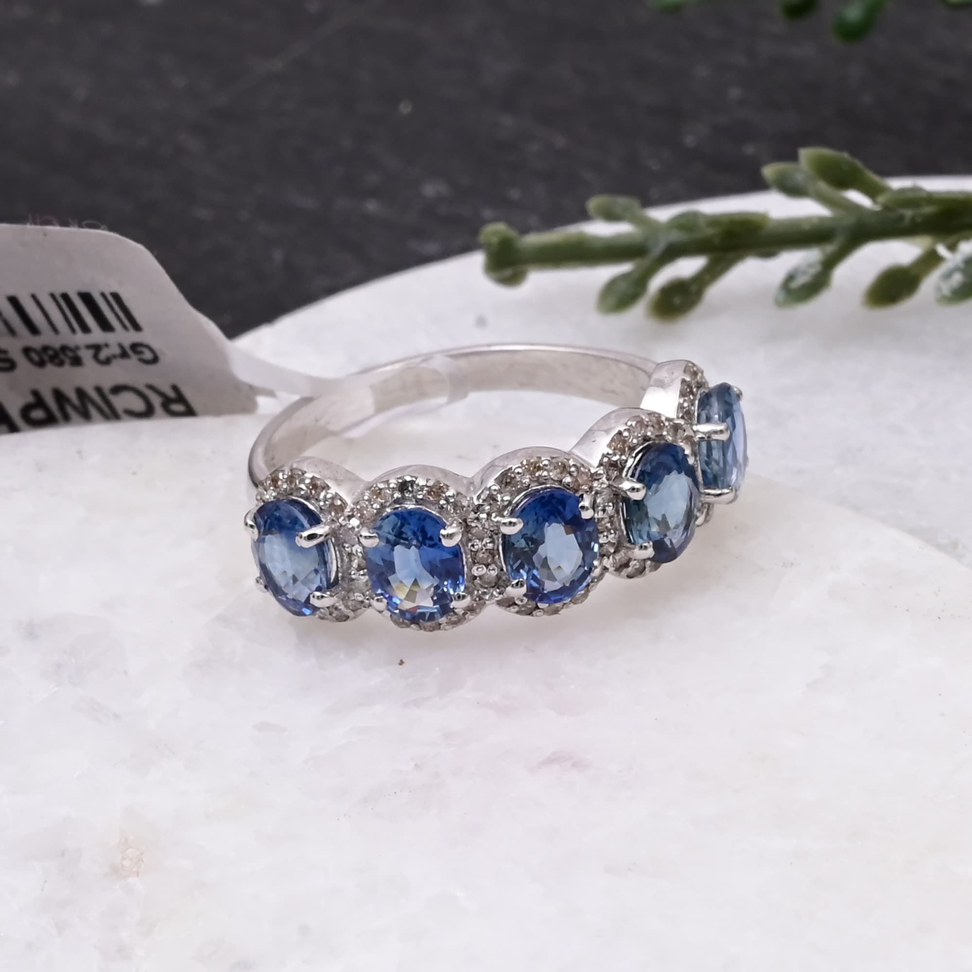 Celestial Sapphire Halo Band alternate view