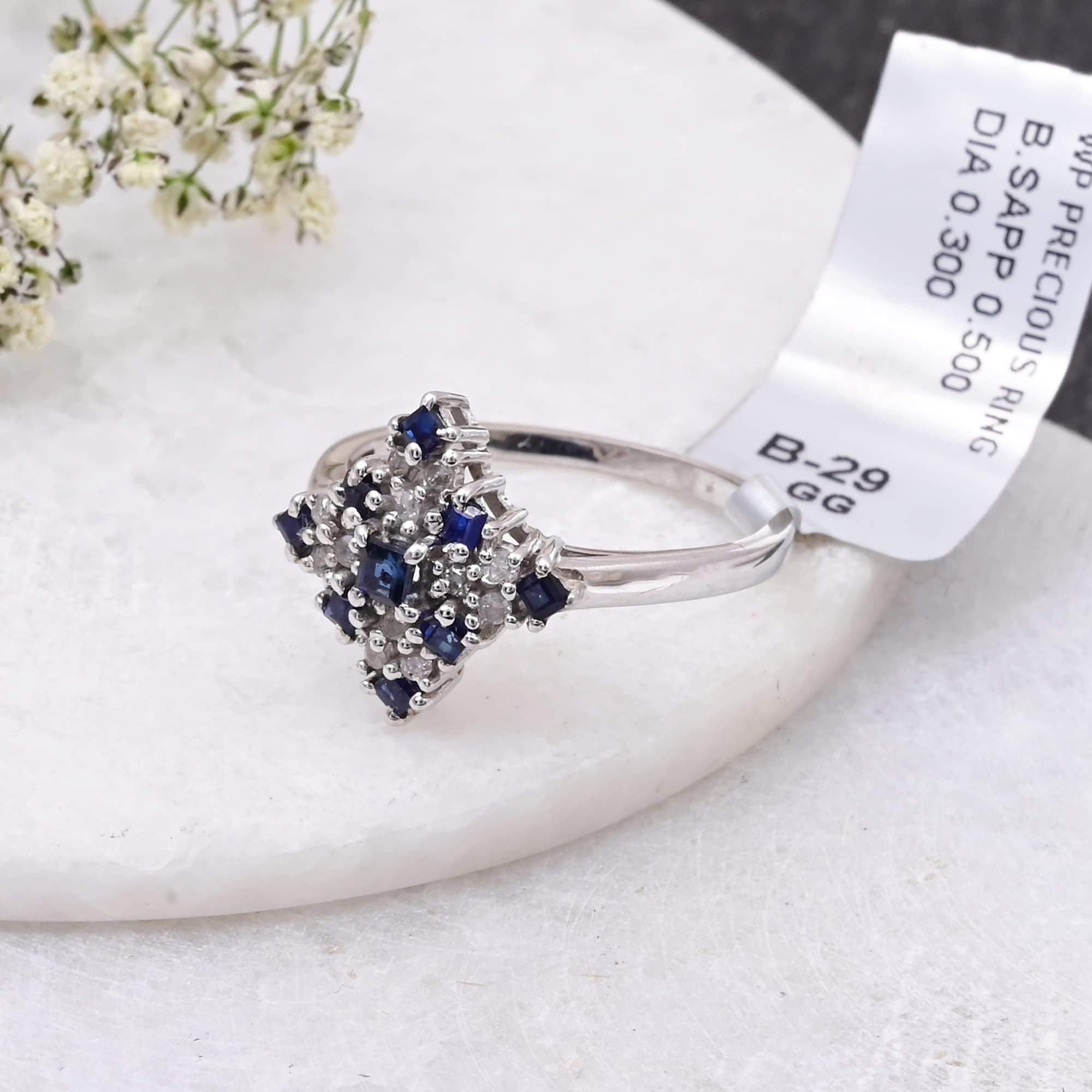 Royal Snowflake Sapphire Ring
