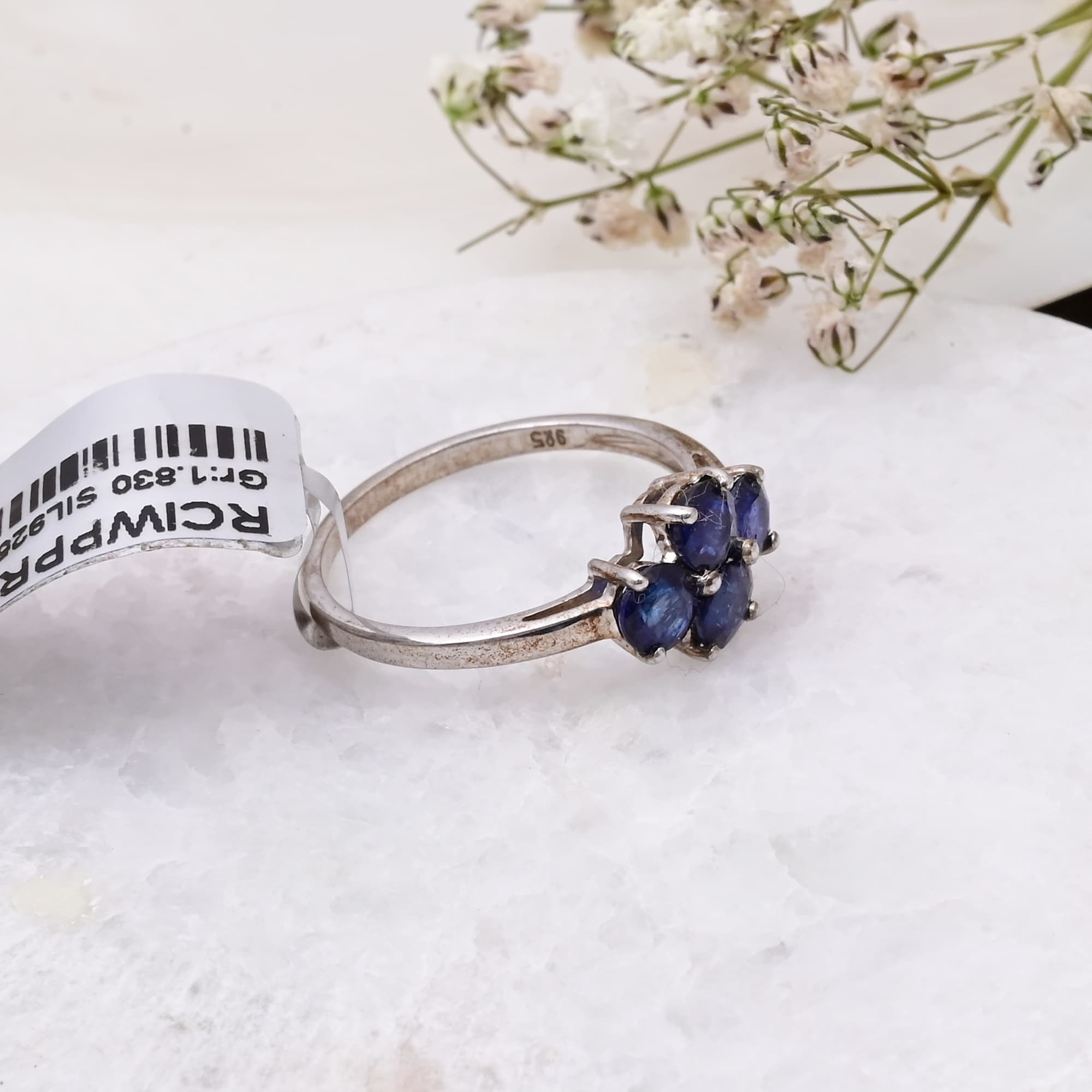 Midnight Sapphire Blossom Ring alternate view
