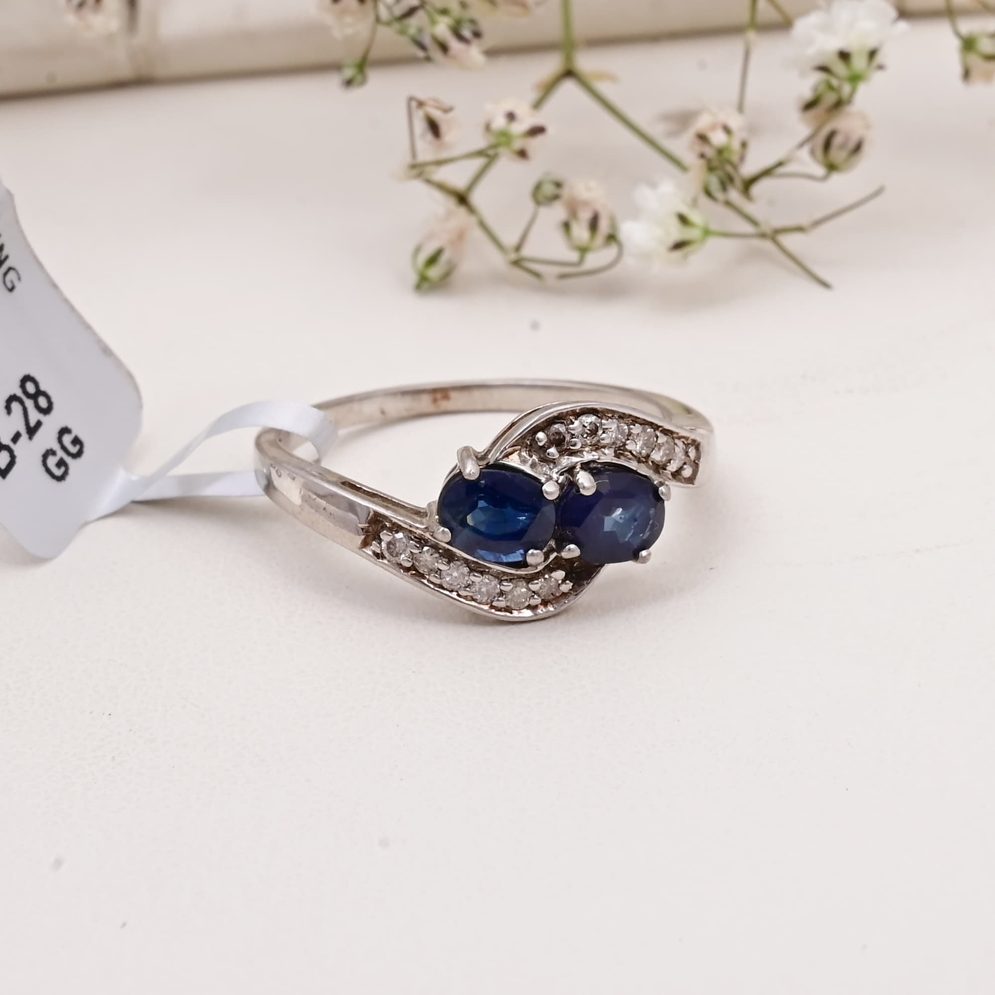 Twin Sapphire Embrace Ring