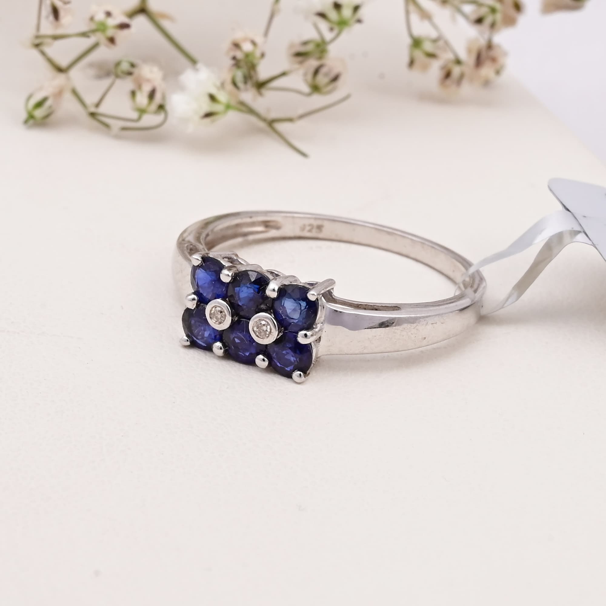 Royal Sapphire Duo Ring alternate view