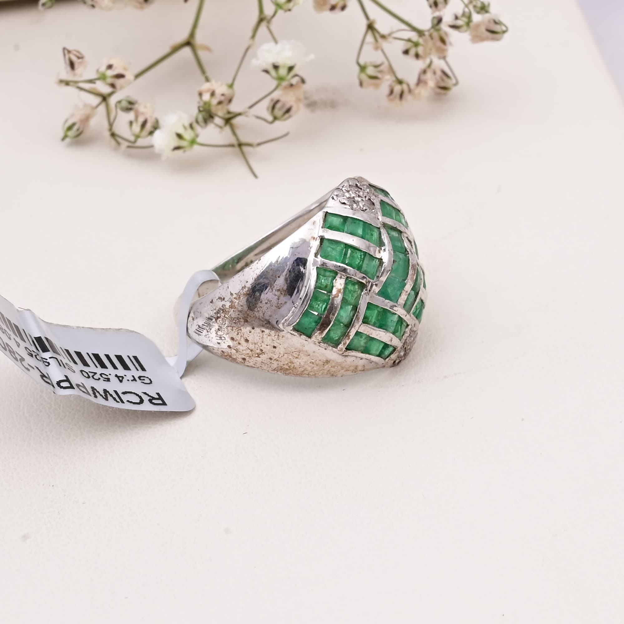 Emerald Mosaic Signet Ring alternate view