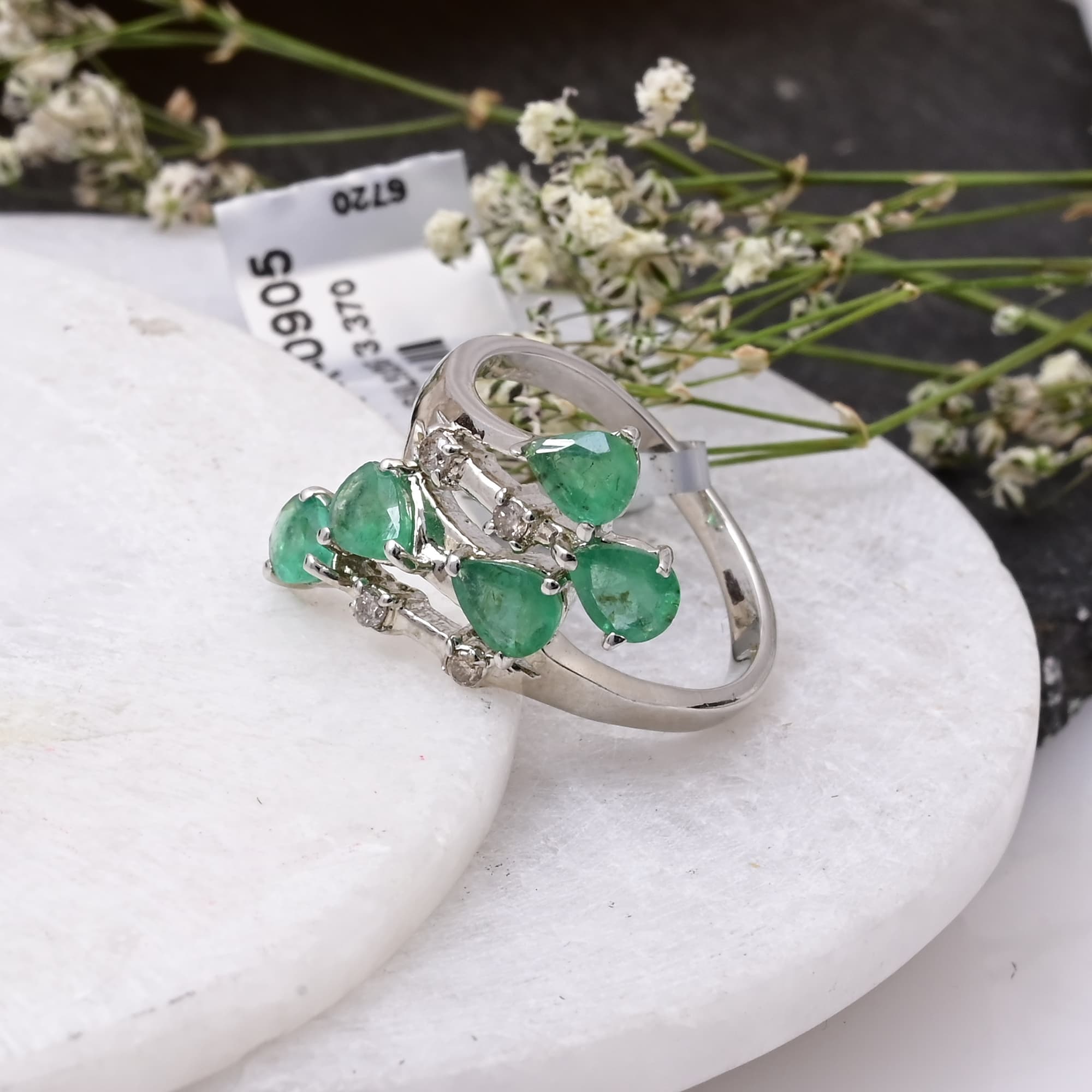 Emerald Vine Wrap Ring