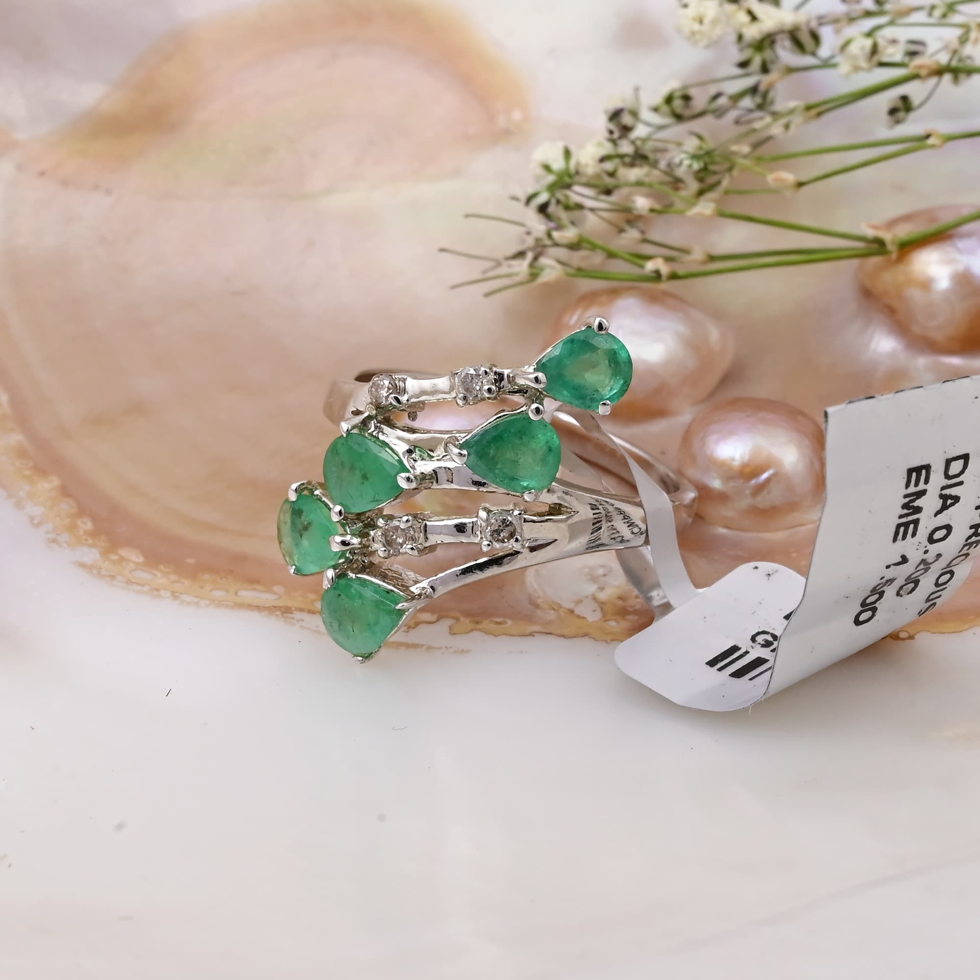 Emerald Vine Wrap Ring
