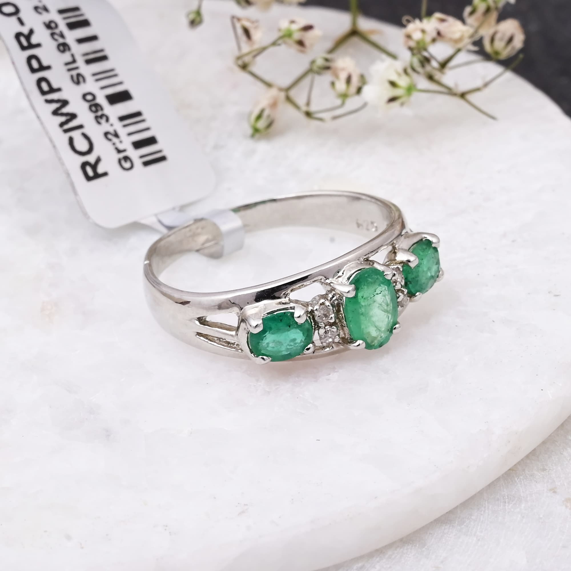 Emerald Trinity Ring