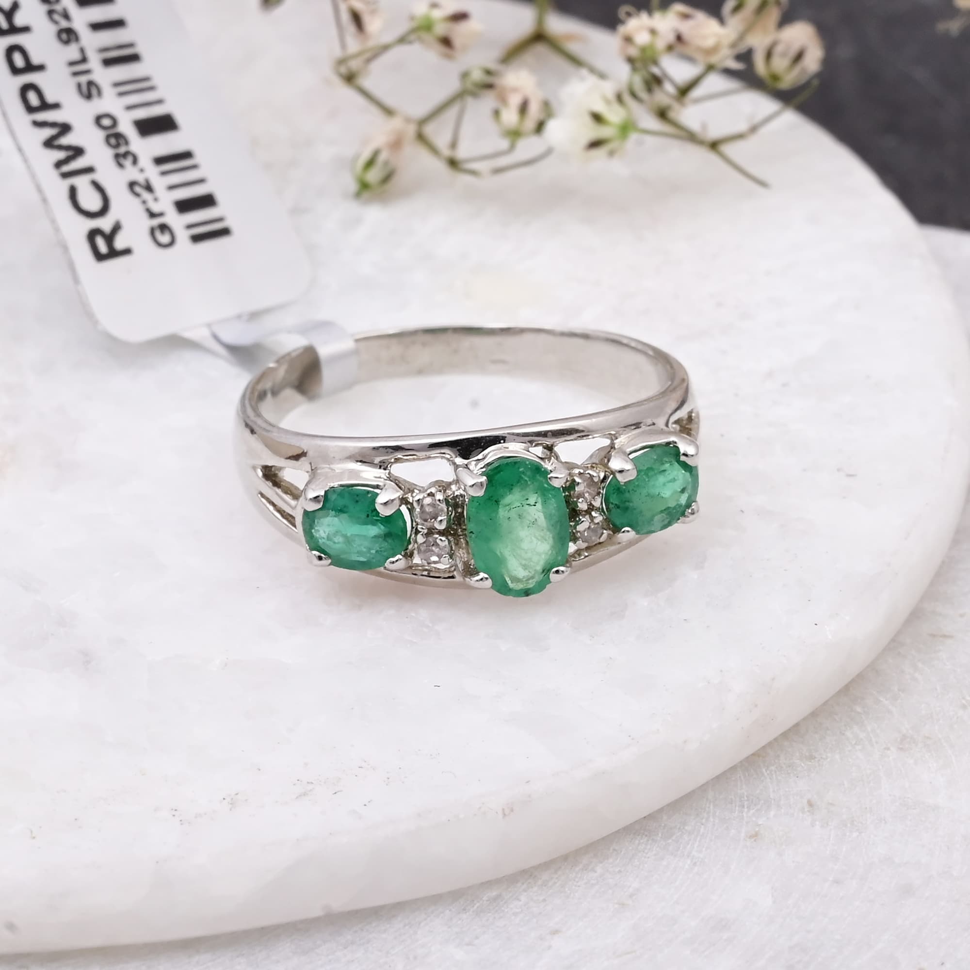 Emerald Trinity Ring