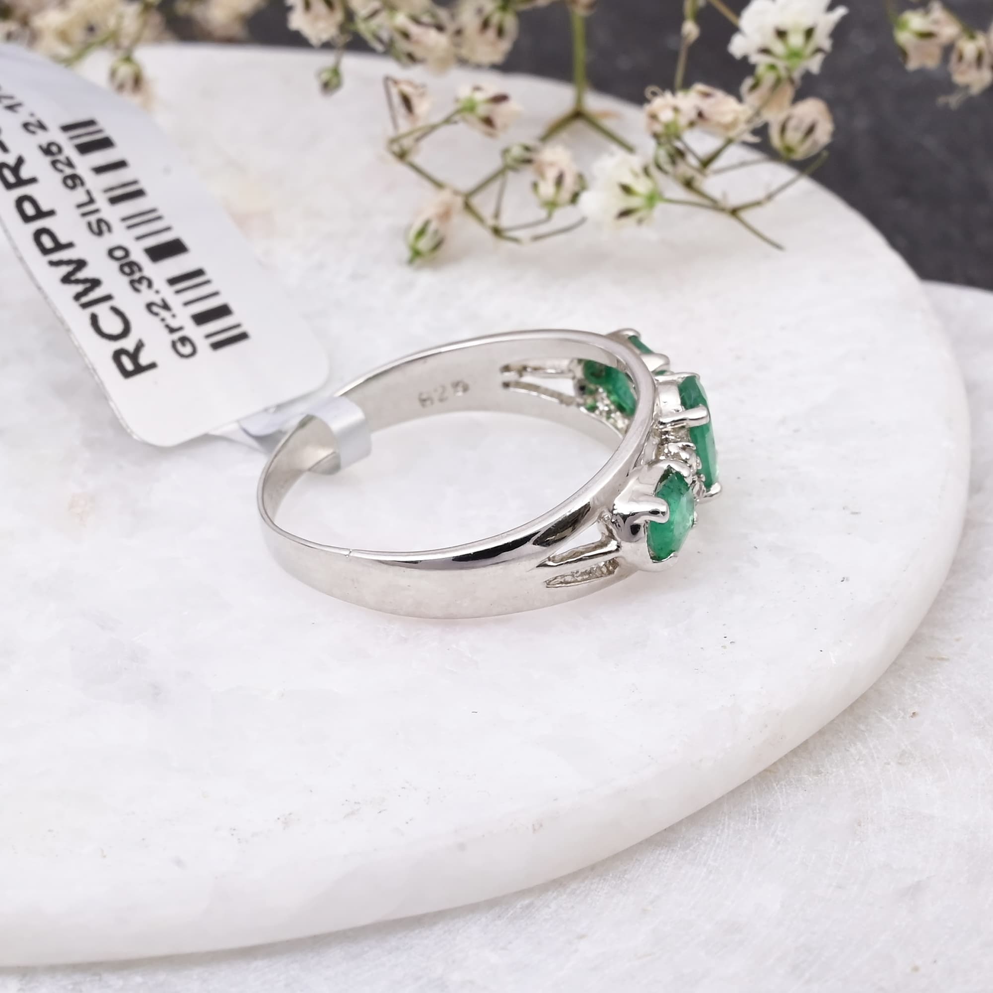 Emerald Trinity Ring