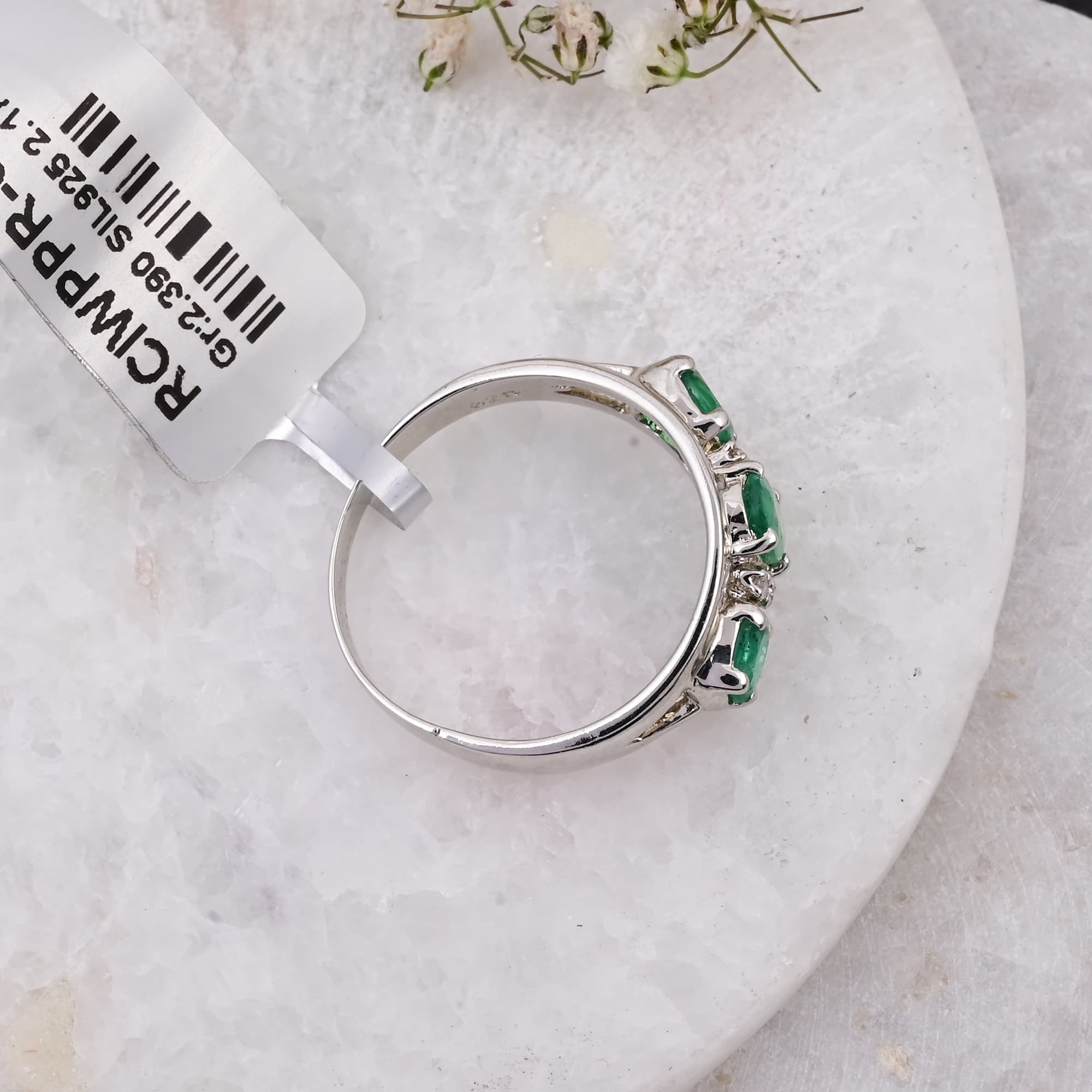 Emerald Trinity Ring