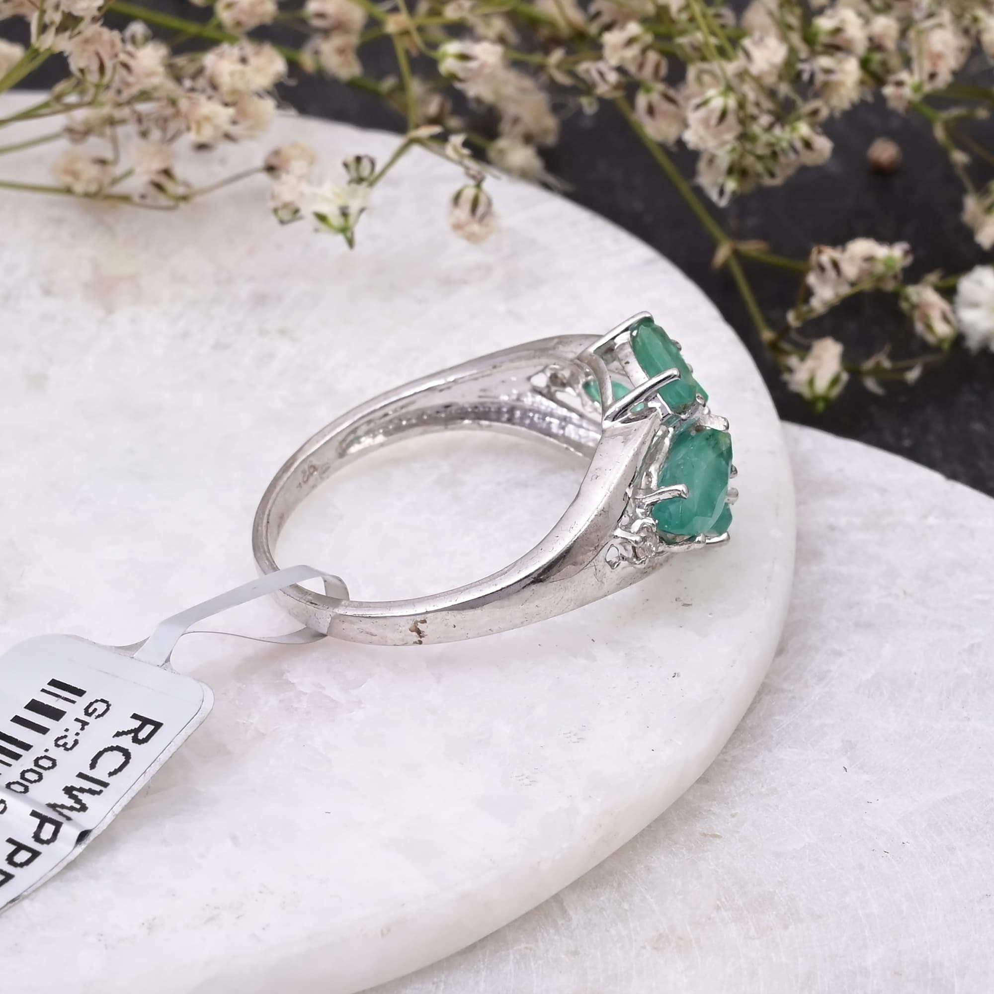Emerald Blossom Ring