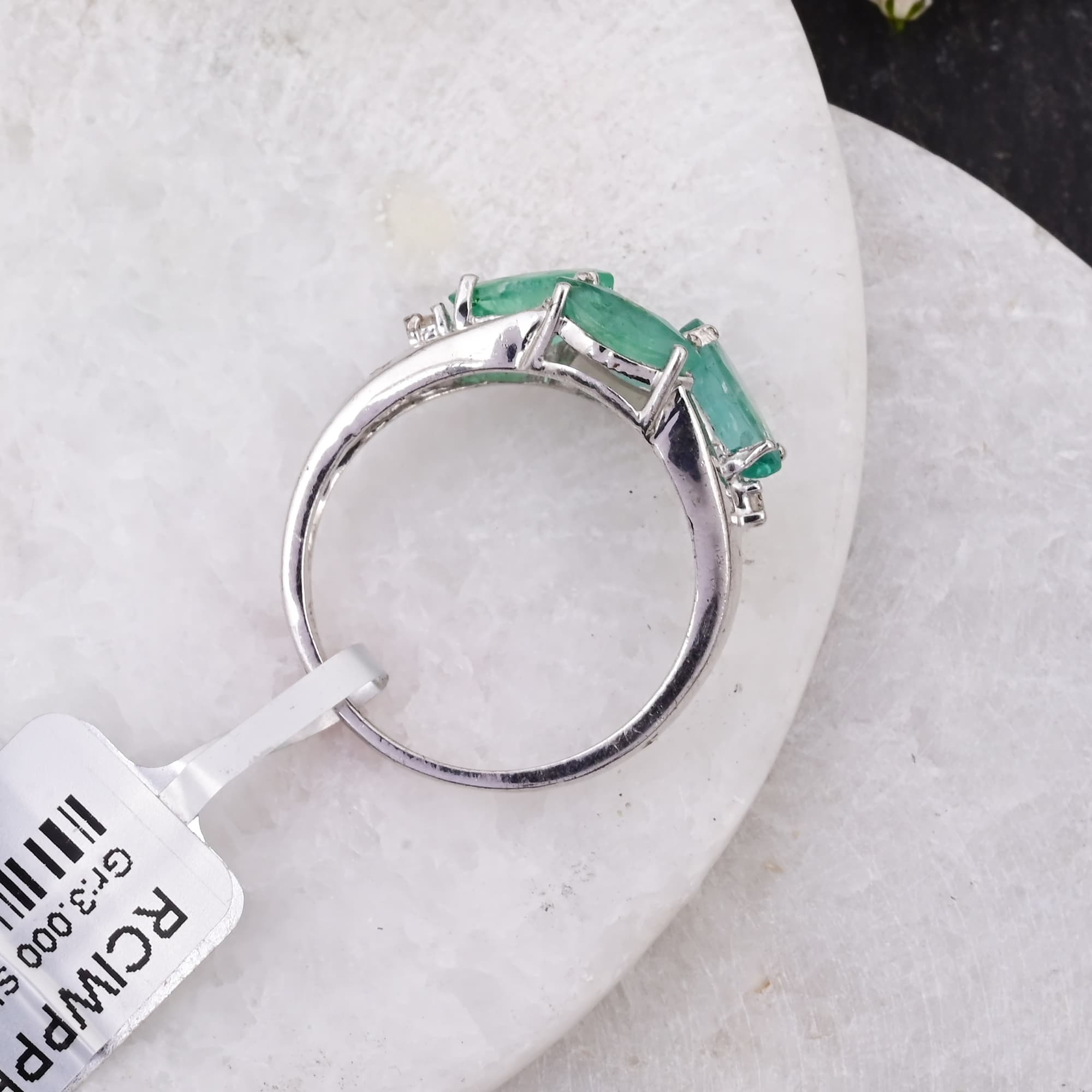 Emerald Blossom Ring