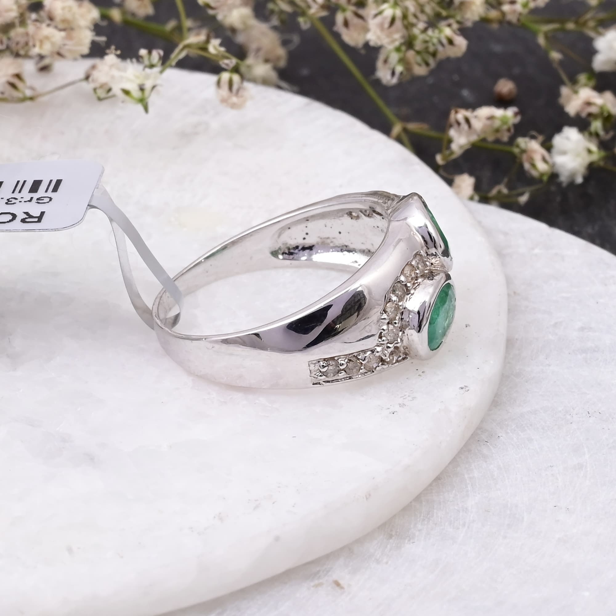 Emerald Duo Harmony Ring