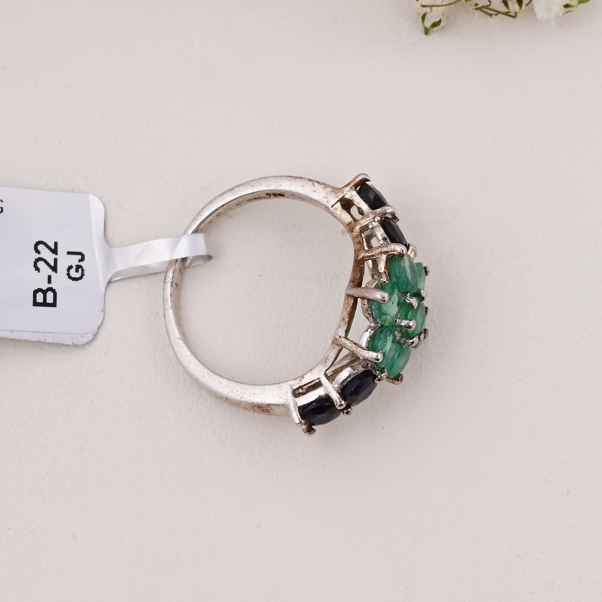 Harmony Bloom Emerald & Sapphire Ring