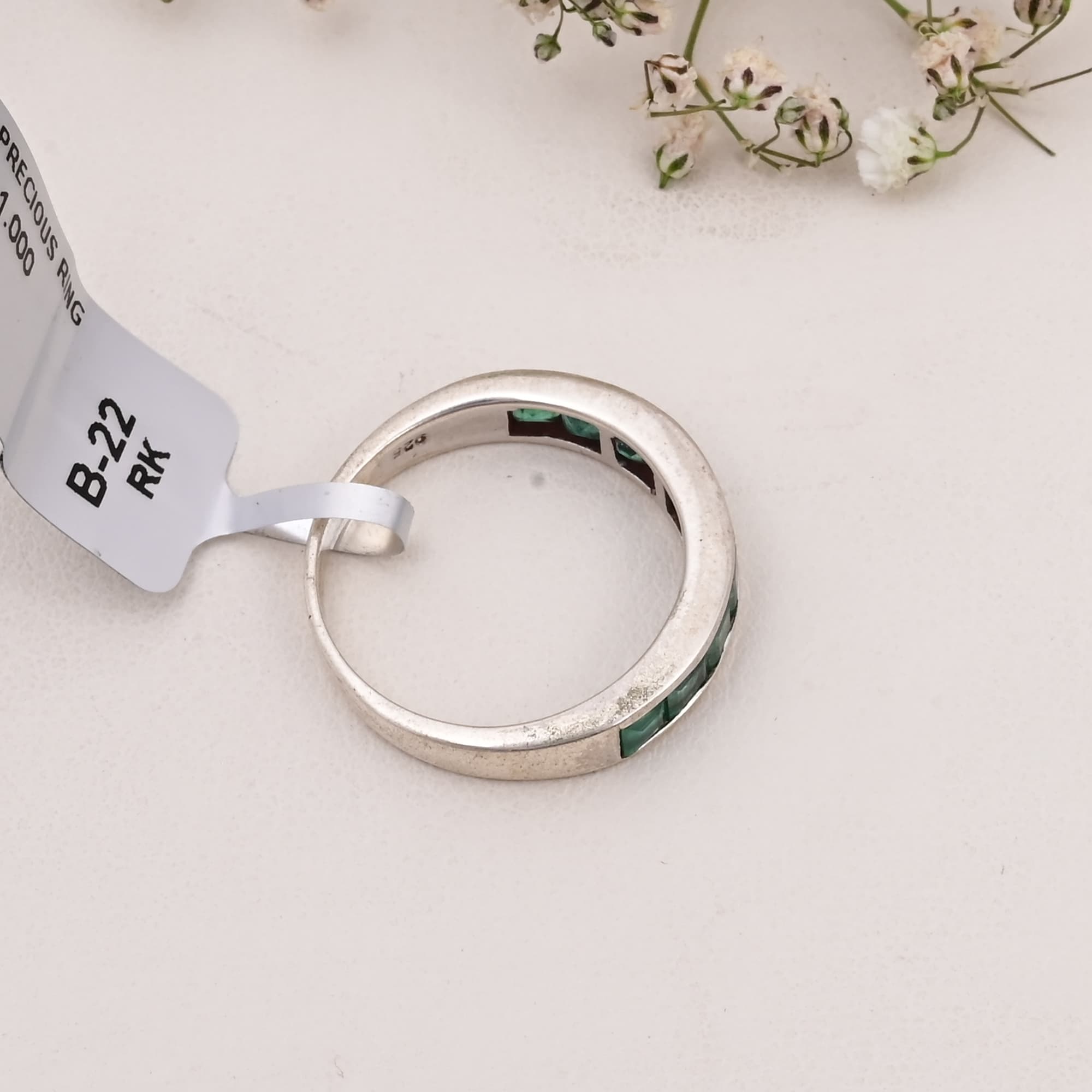 Emerald Channel Band Ring