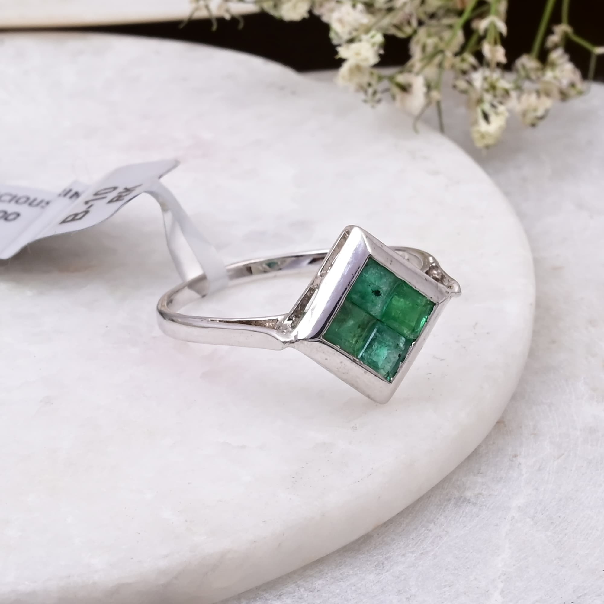 Emerald Mosaic Signet Ring alternate view