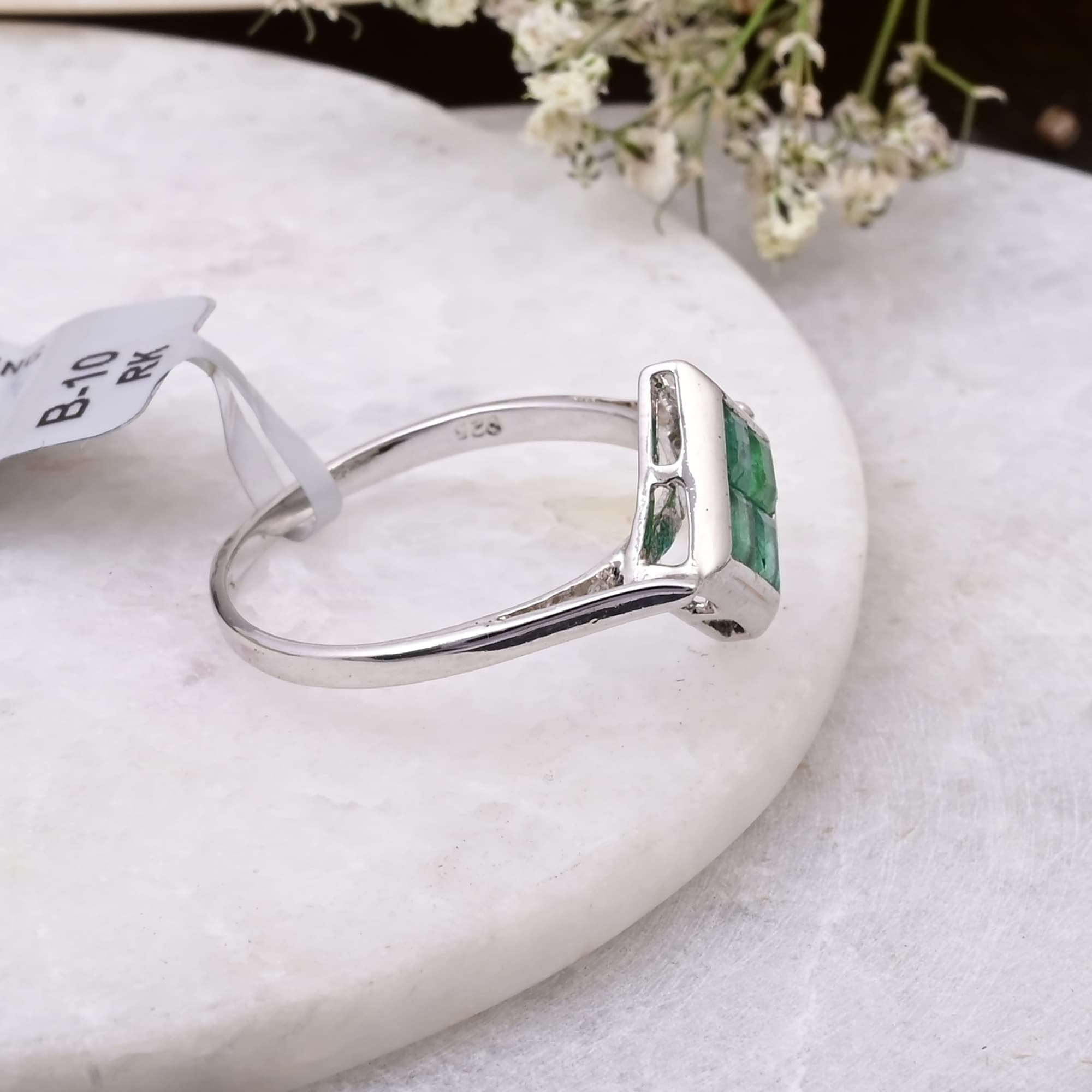 Emerald Mosaic Signet Ring