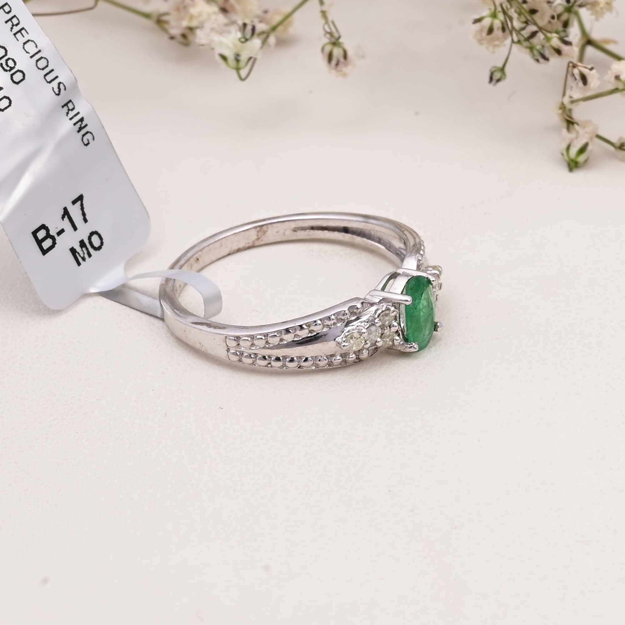 Emerald Halo Grace Ring alternate view