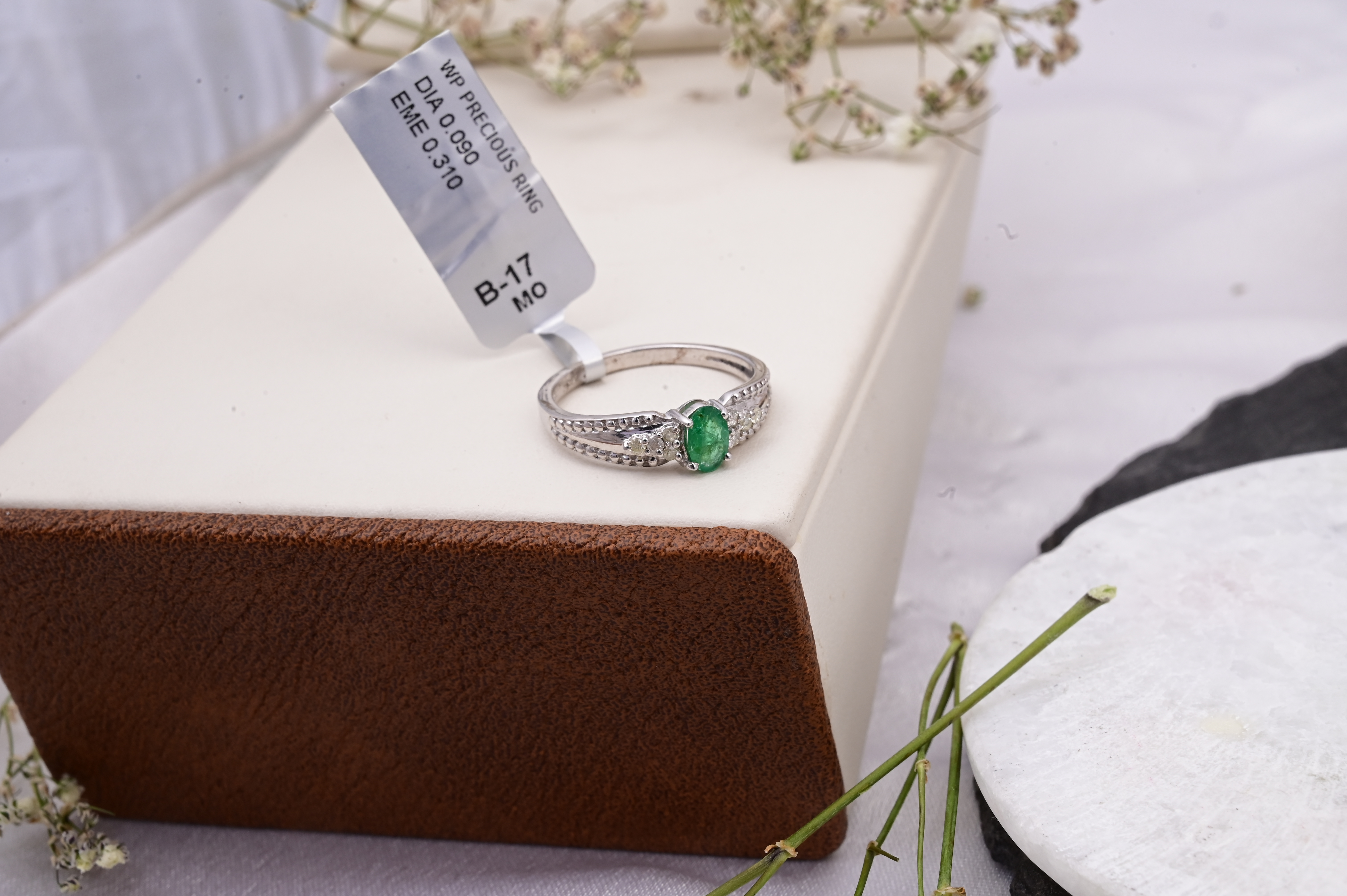 Emerald Halo Grace Ring