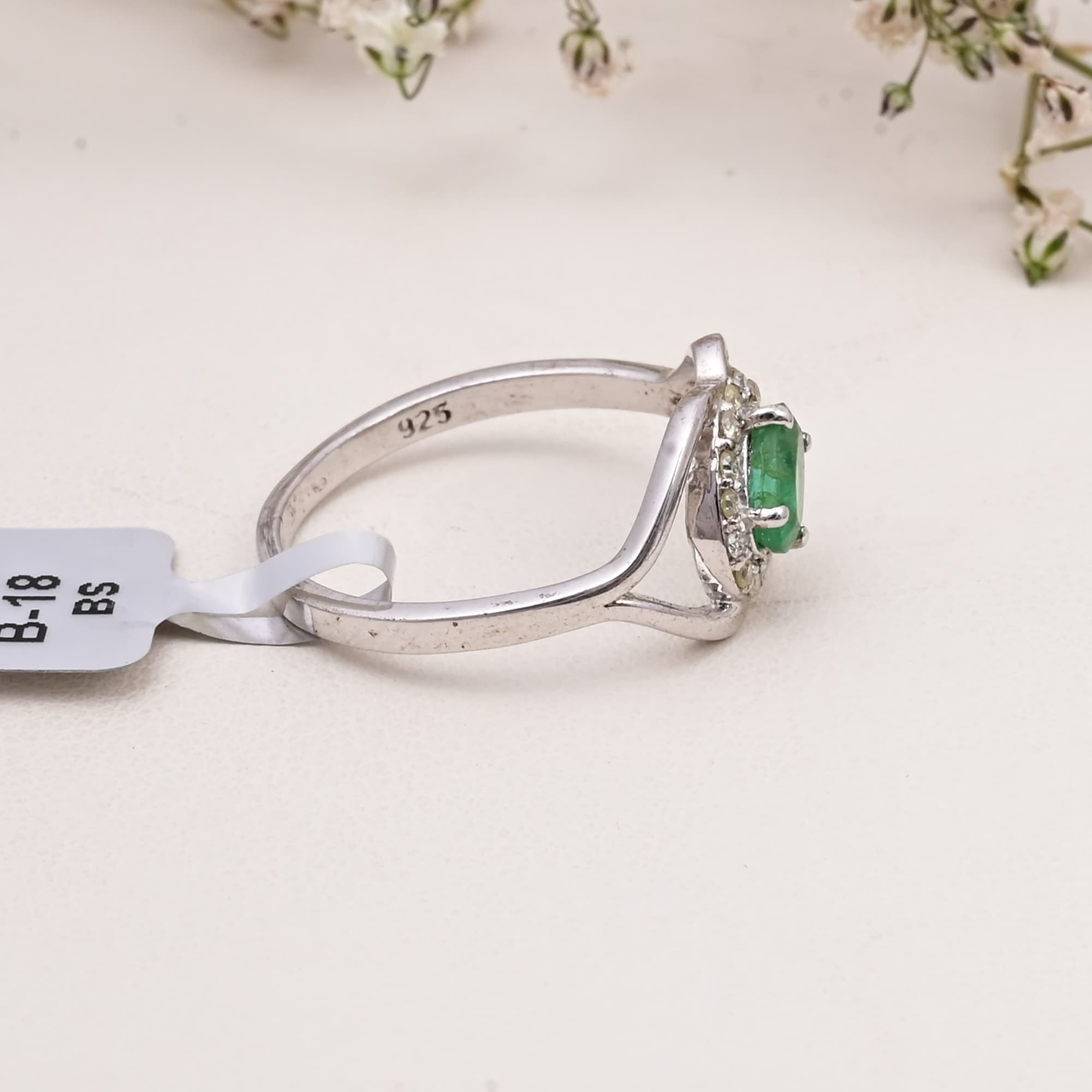 Emerald Whisper Eye Ring