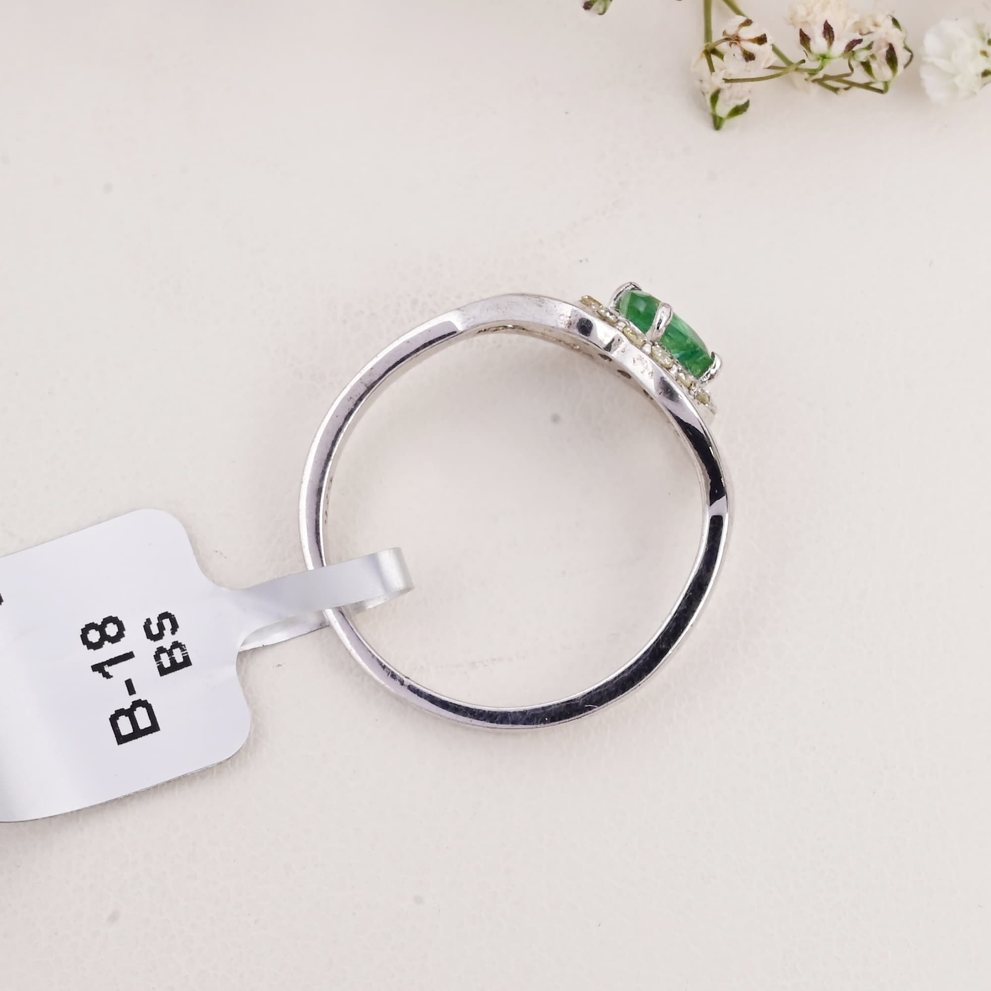Emerald Whisper Eye Ring