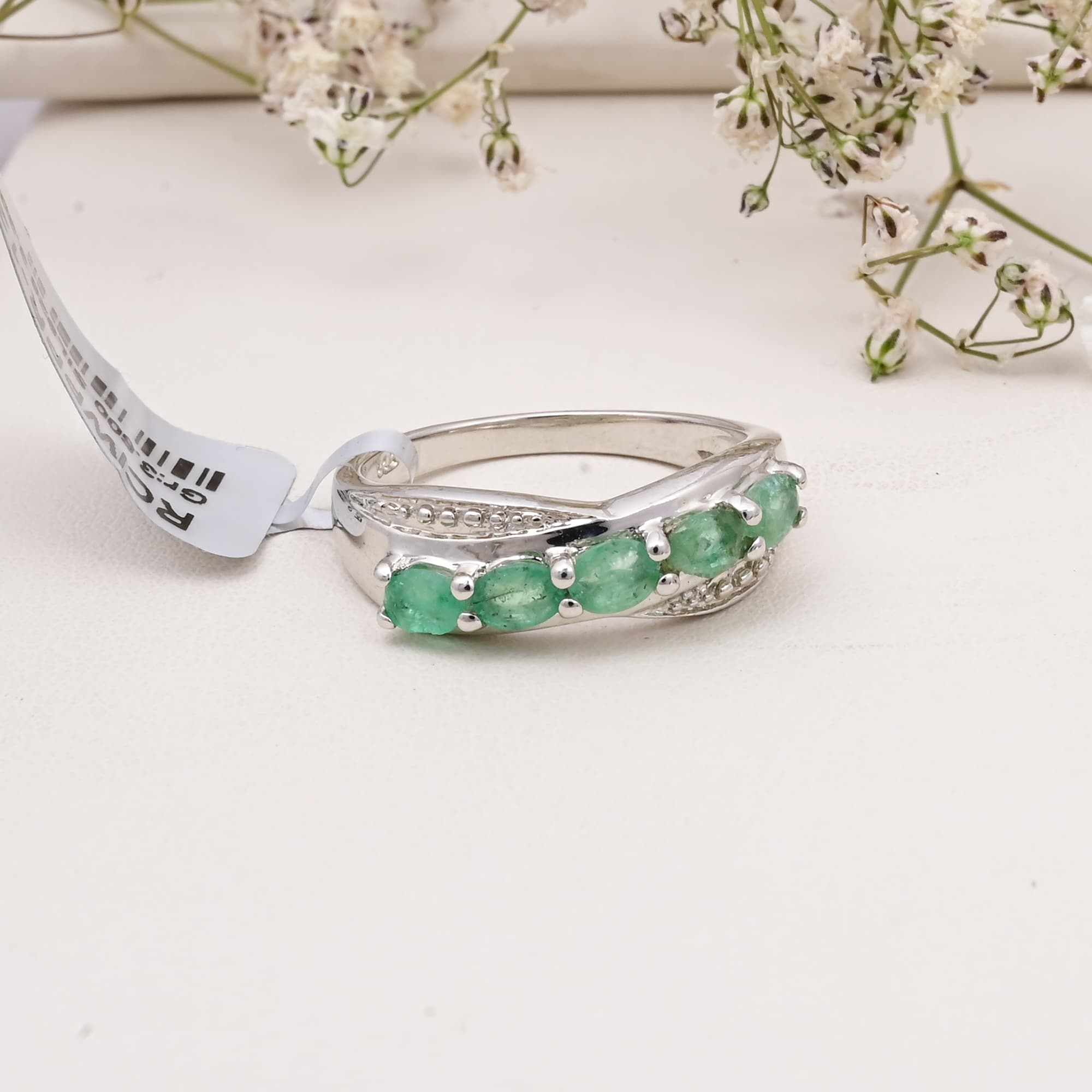 Emerald Cascade Ring